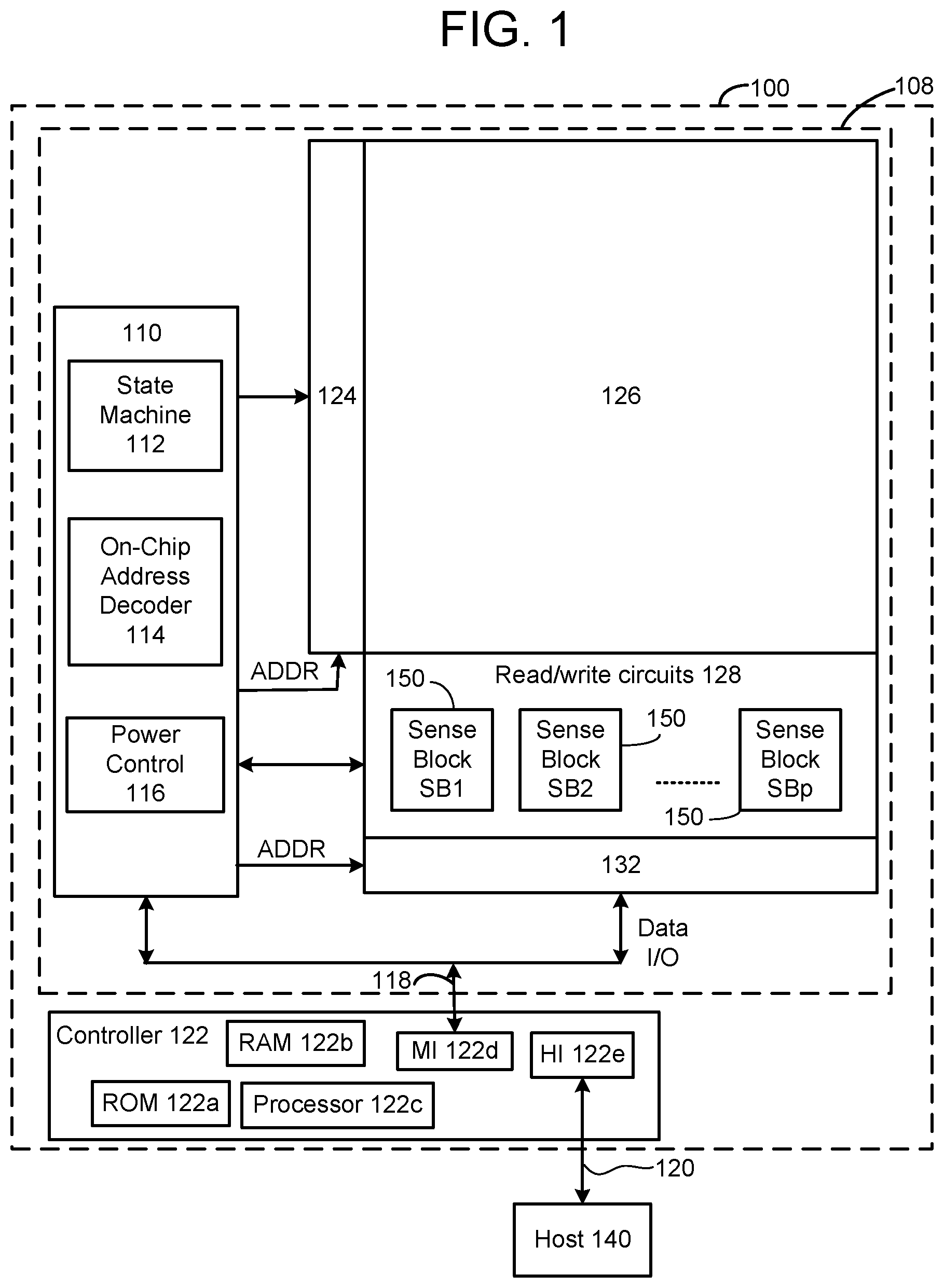 Patent US12105963 Figure 1 – NAND string read voltage adjustment