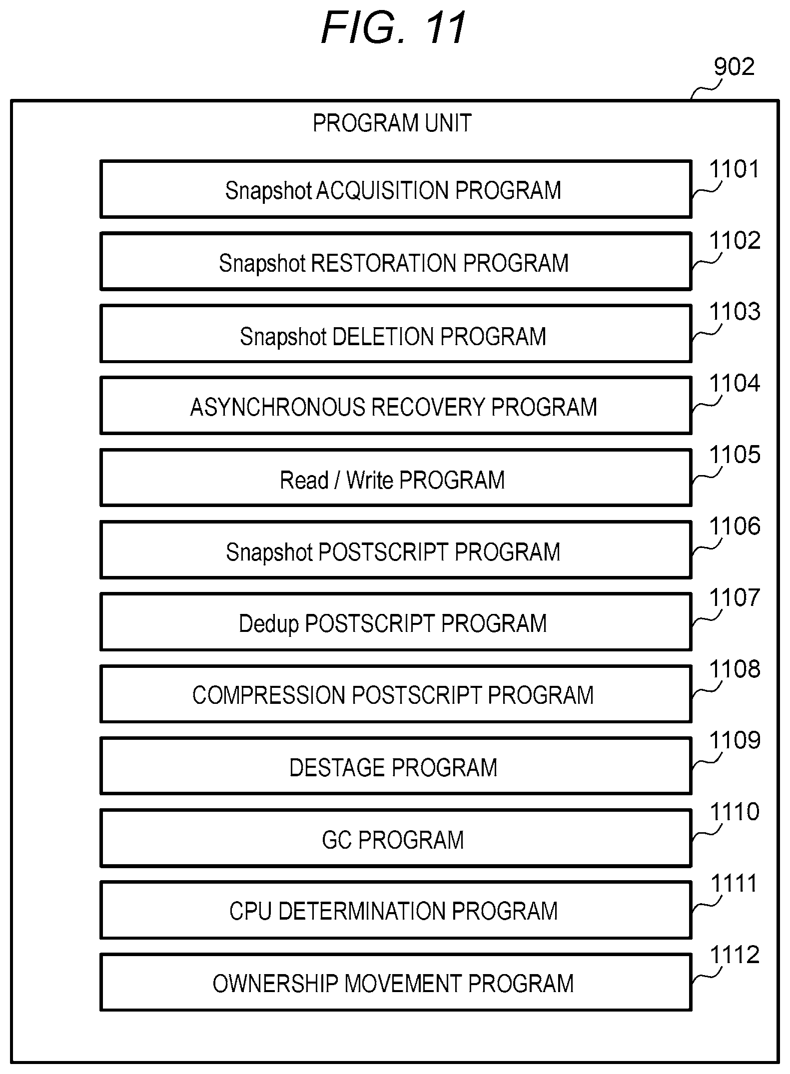 Patent US12105972 Figure 11 – Storage system and storage control method of data deduplication between virtual devices