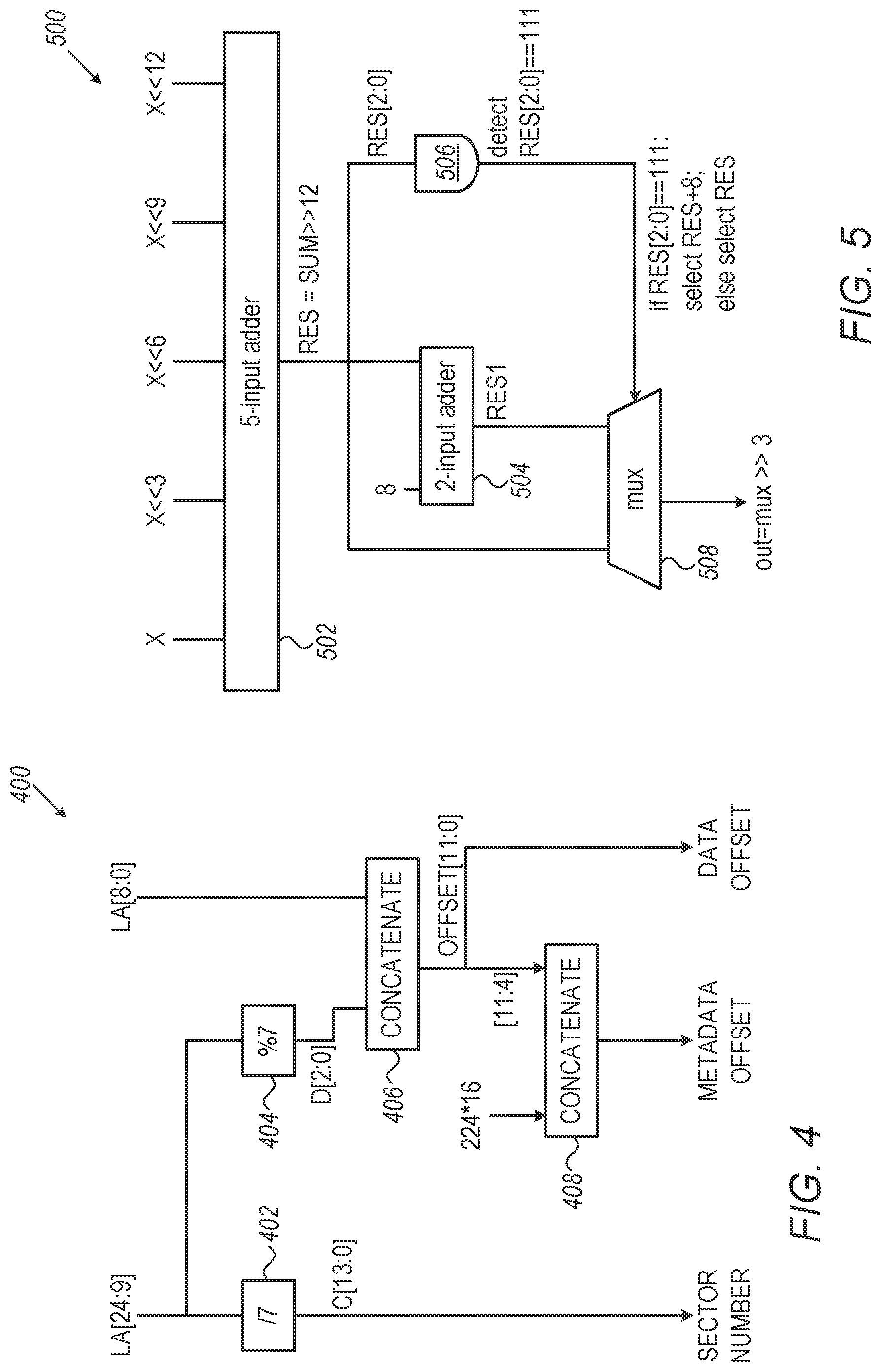 Patent US12105991 Figure 4 – Mapping for storing data and metadata