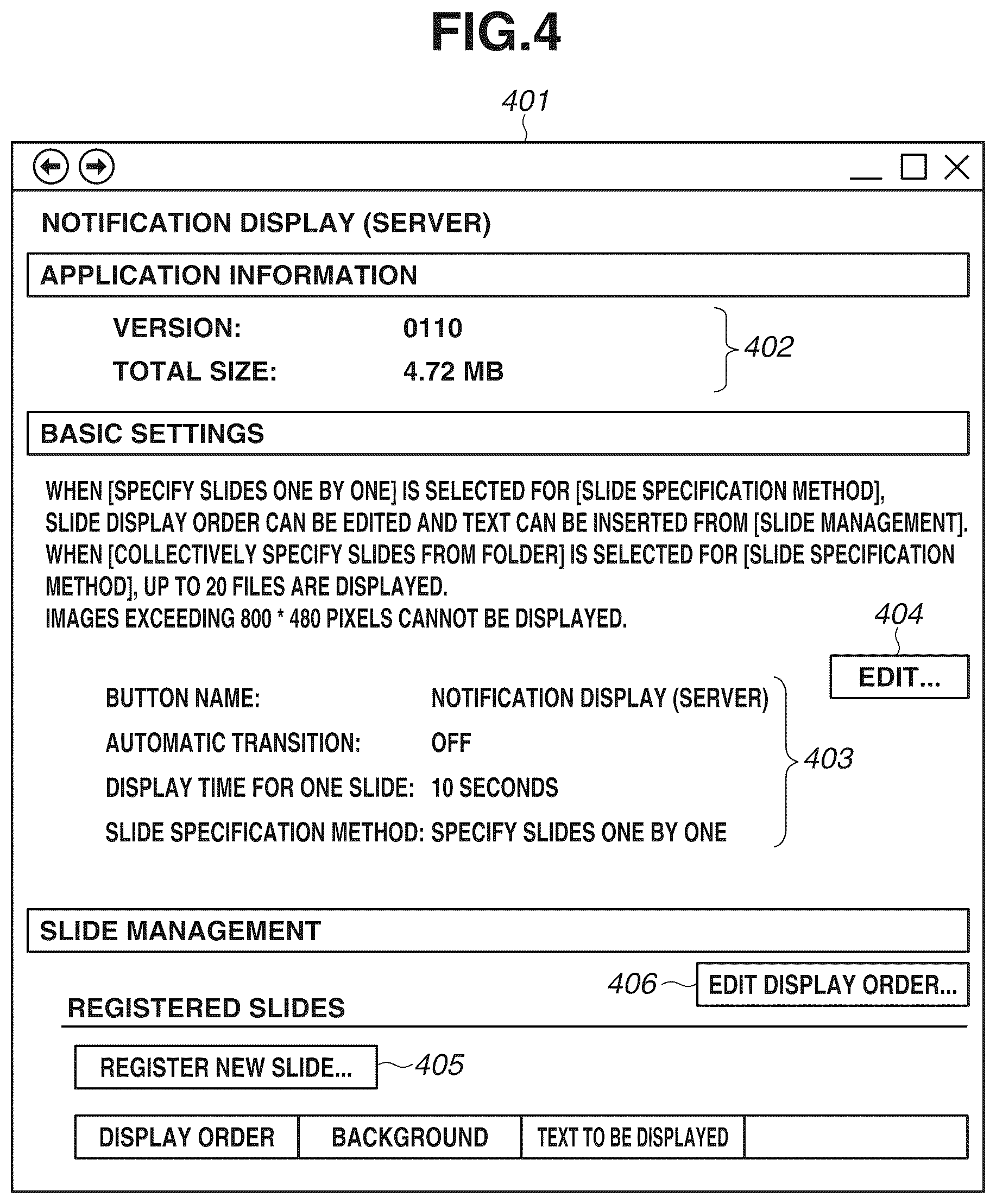 Patent US12106002 Figure 4 – Display apparatus capable of displaying slide show, method for controlling the same, and storage medium