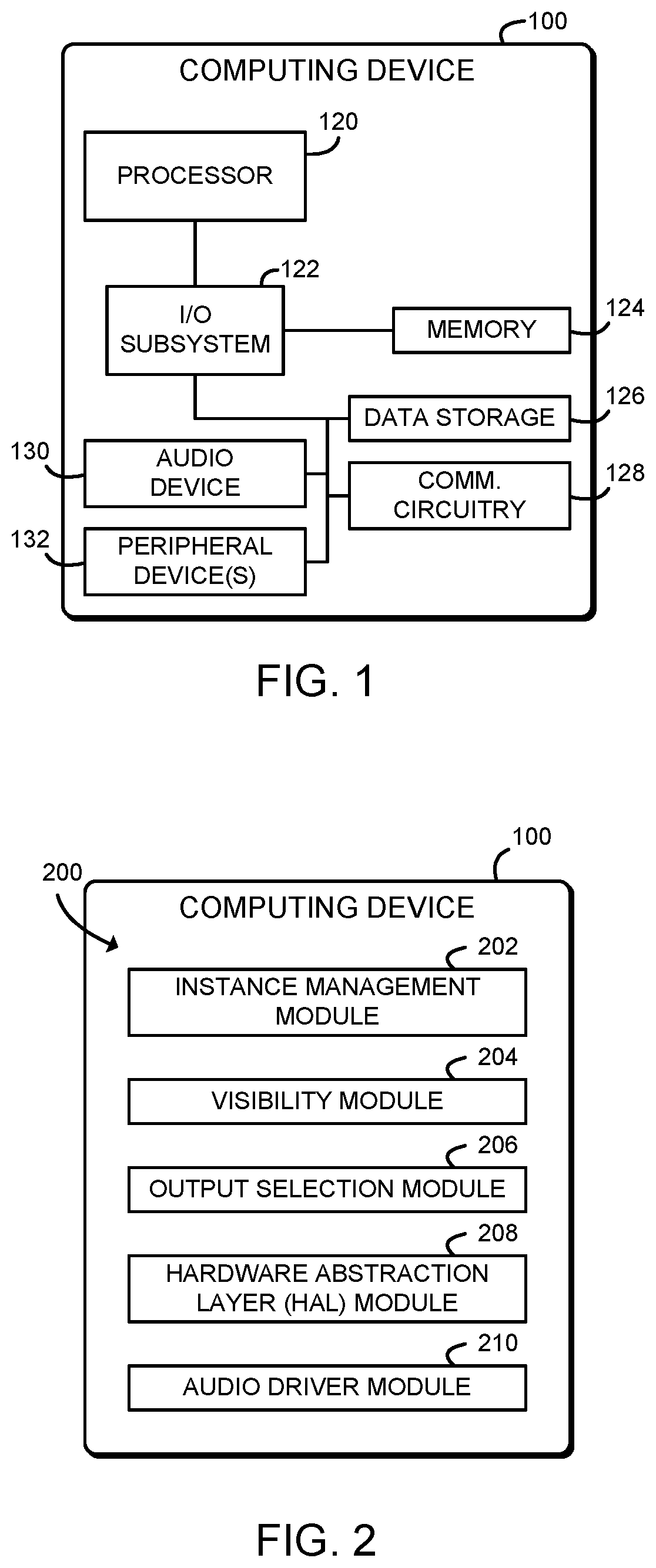 Patent US12106009 Figure 1 – Technologies for framework-level audio device virtualization