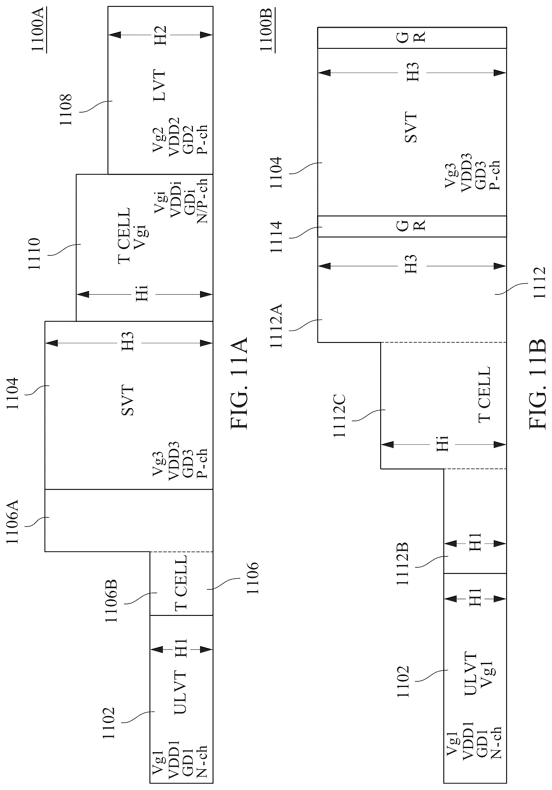 Patent US12106031 Figure 9 – Transition cells for advanced technology processes