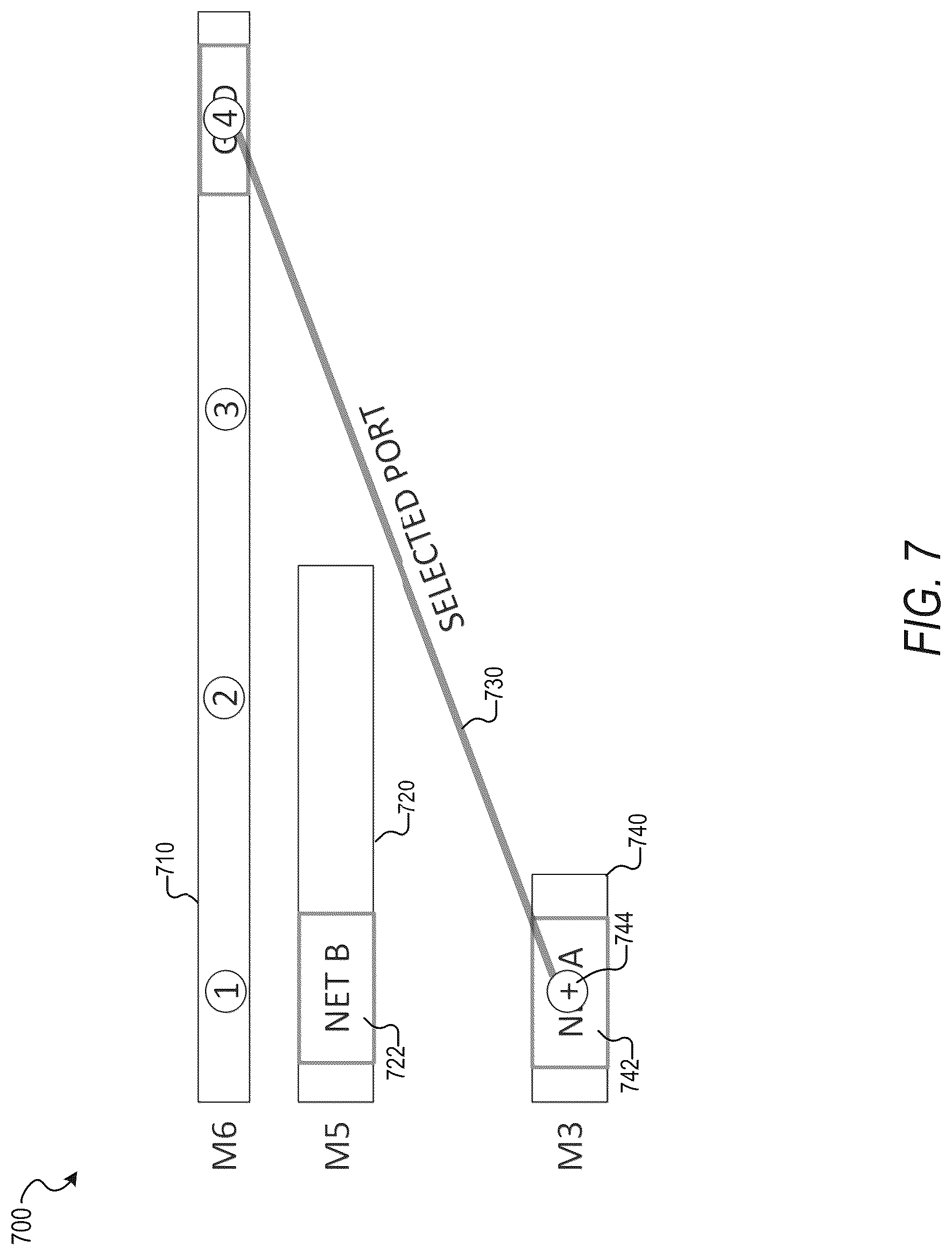 Patent US12106032 Figure 7 – Port generation based on layout connectivity information