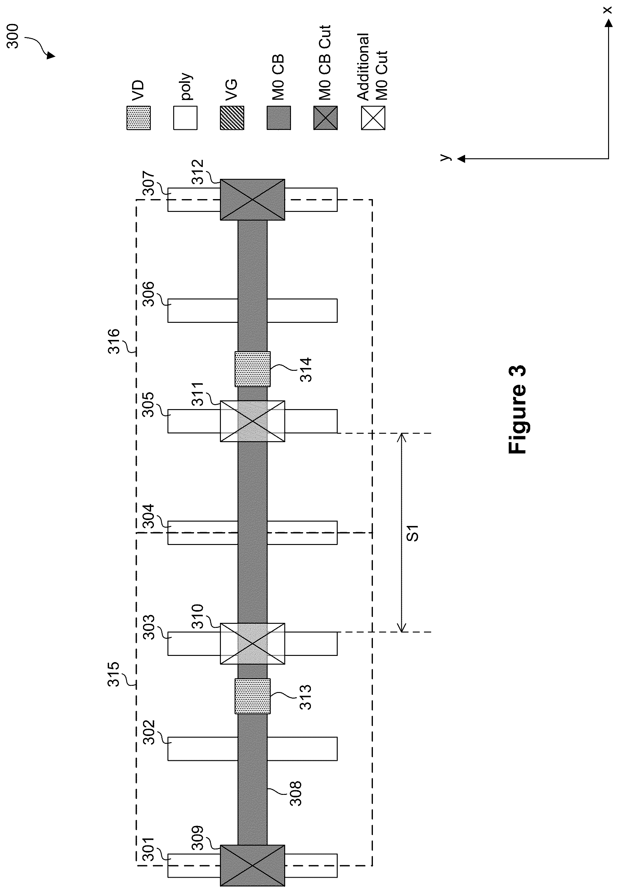 Patent US12106033 Figure 3 – Metal cut optimization for standard cells