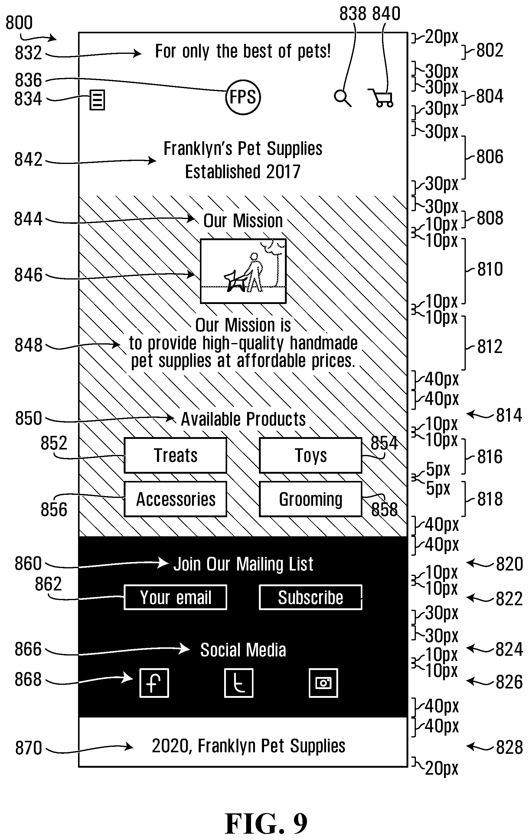 Patent US12106035 Figure 9 – Systems and methods for generating digital layouts with feature-based formatting