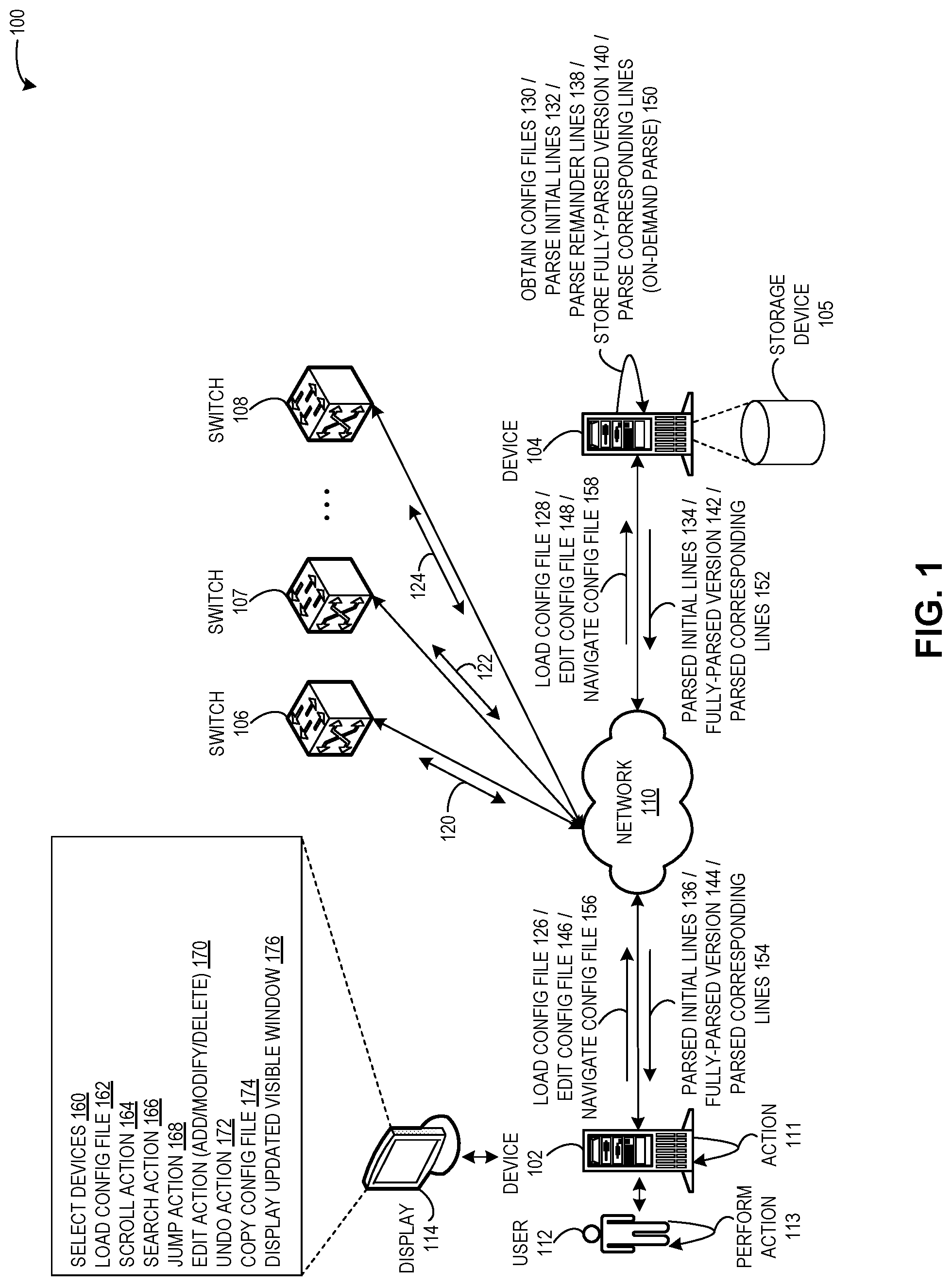 Patent US12106046 Figure 1 – Performant run-time parsing and editing in a client-server model