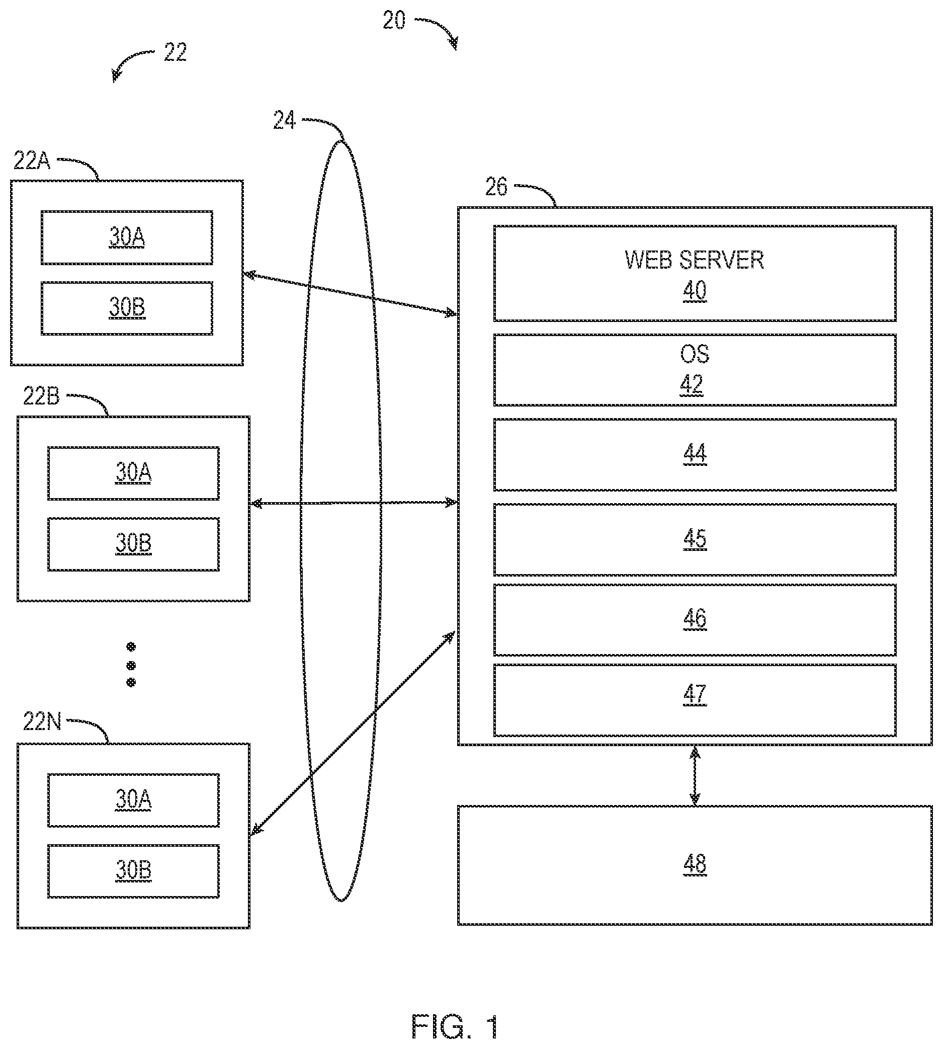 Patent US12106047 Figure 1 – User interface for use with a search engine for searching financial related documents
