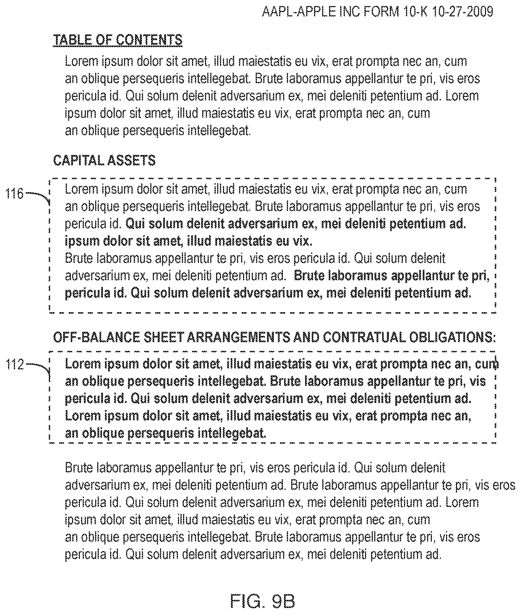 Patent US12106047 Figure 11 – User interface for use with a search engine for searching financial related documents
