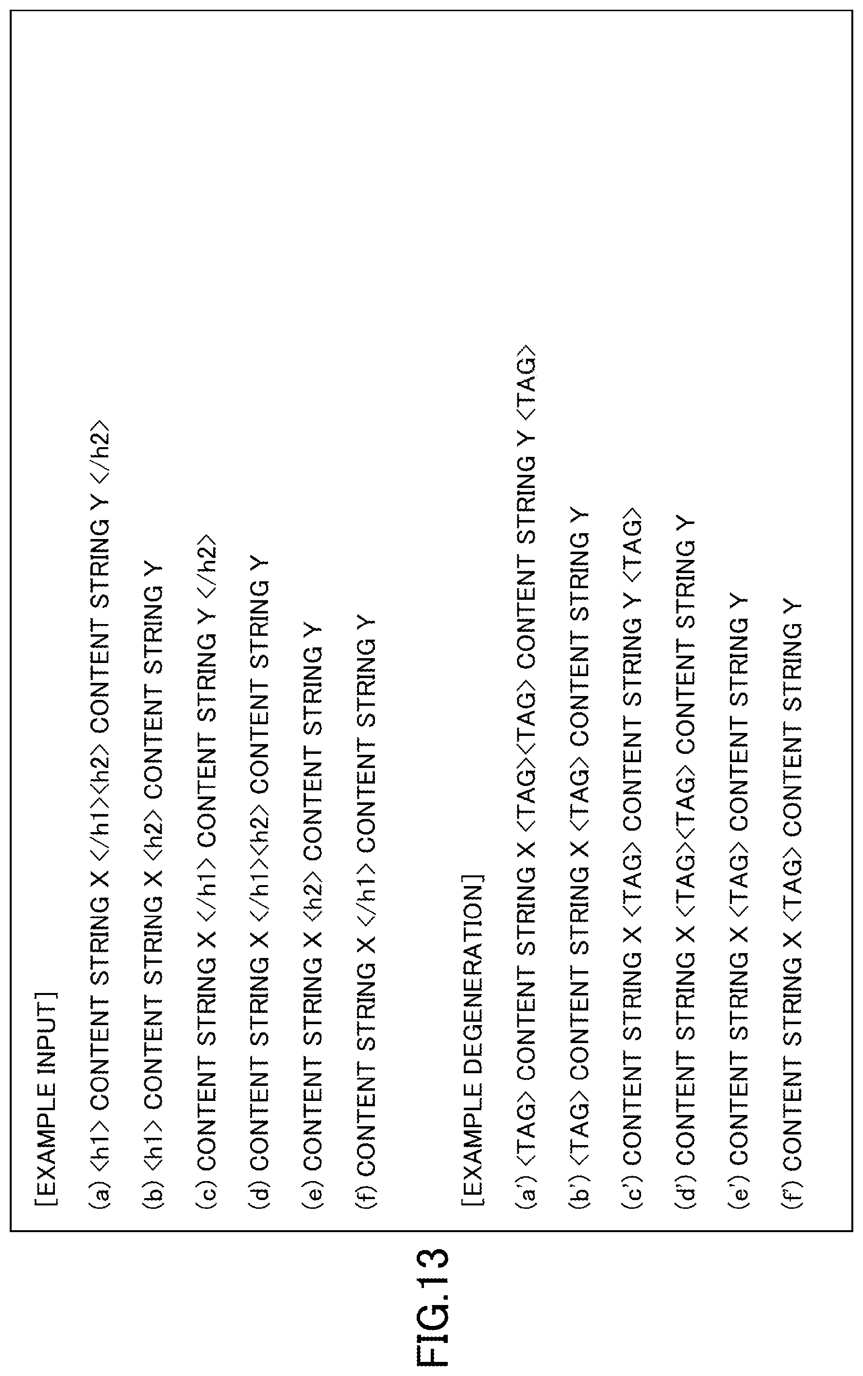 Patent US12106048 Figure 13 – Structured text processing learning apparatus, structured text processing apparatus, structured text processing learning method, structured text processing method and program