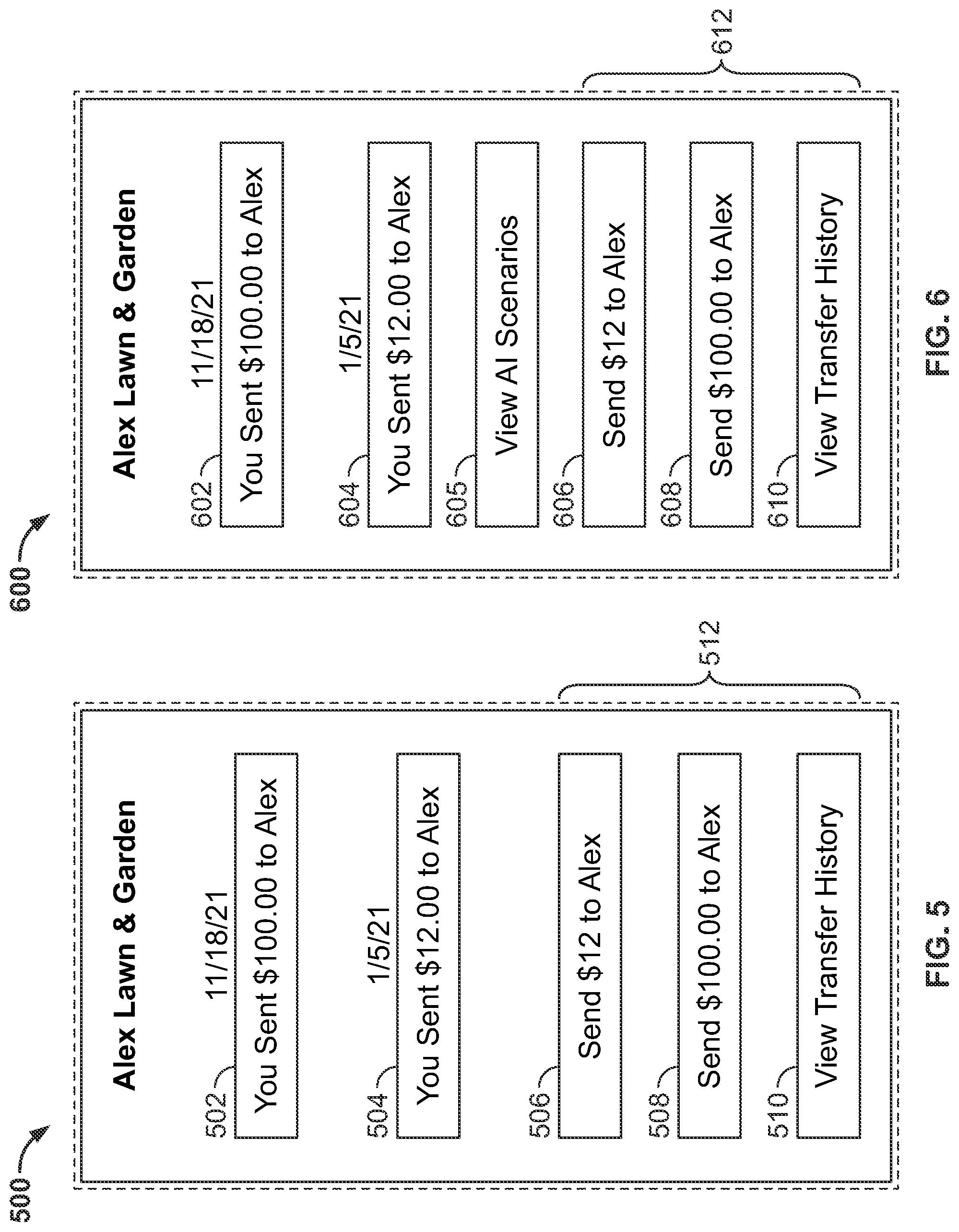 Patent US12106053 Figure 5 – Artificial intelligence (AI)-powered legacy scenarios for use within a mobile application