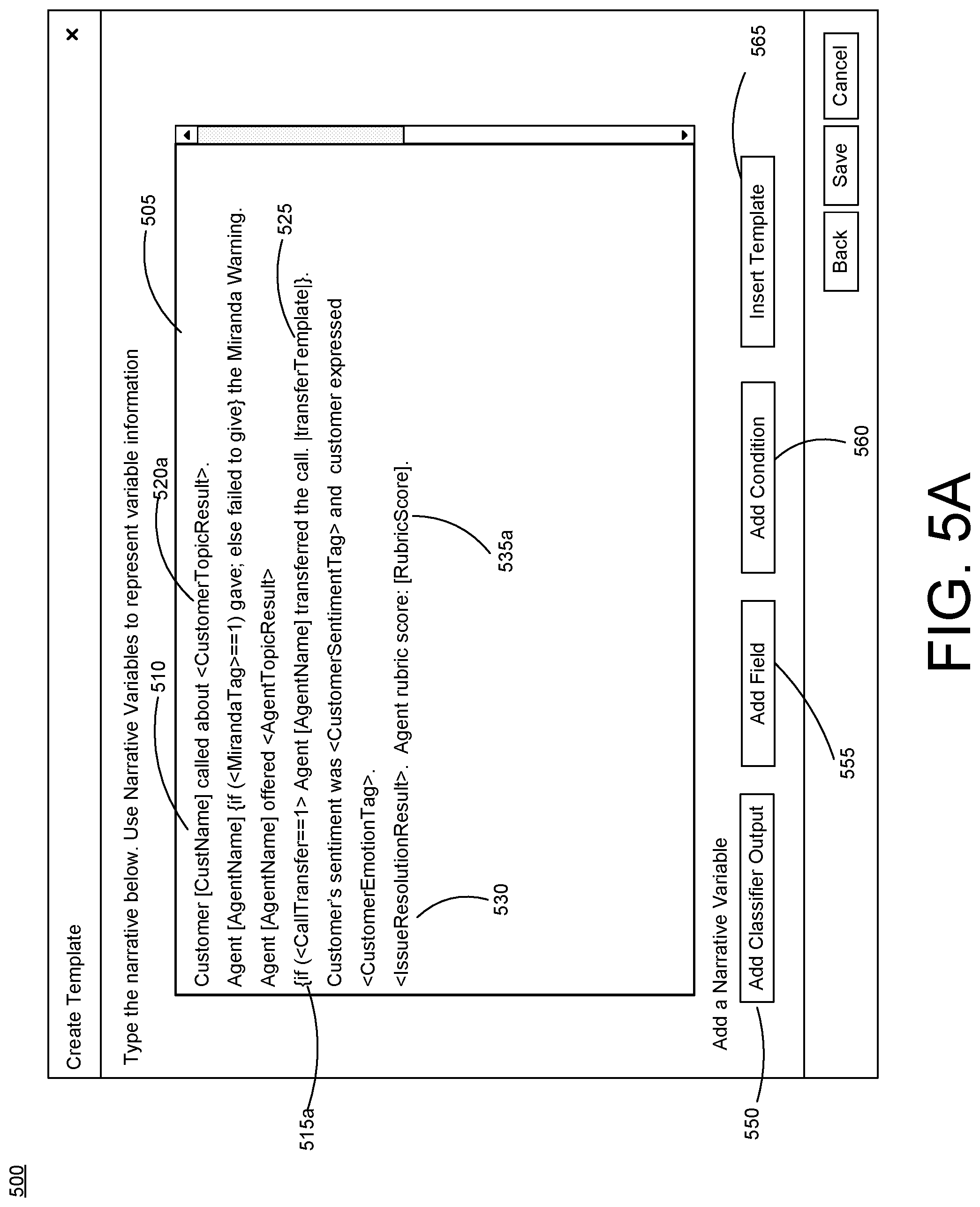 Patent US12106061 Figure 5 – Automated narratives of interactive communications
