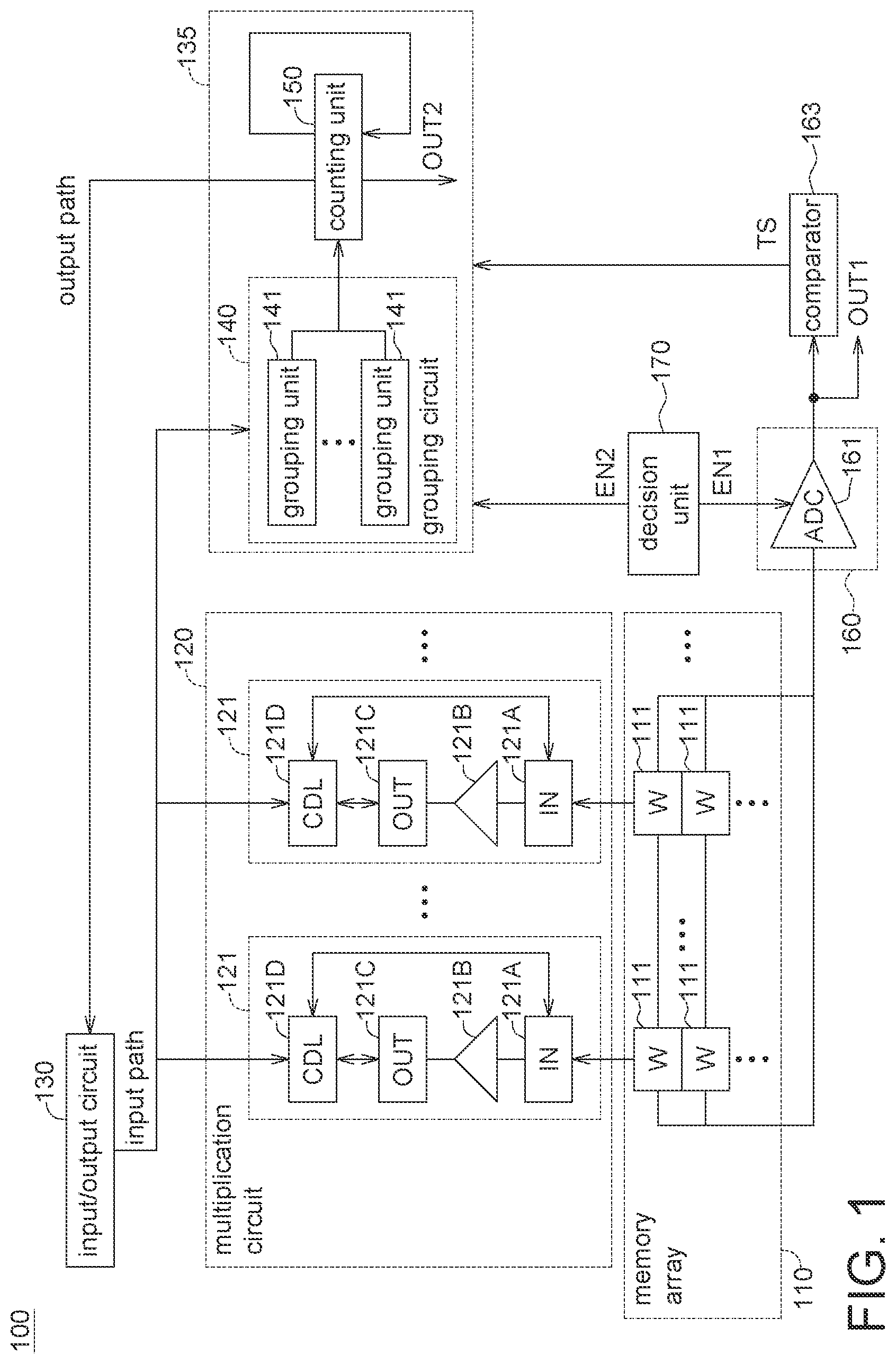 Patent US12106070 Figure 1 – Memory device and operation method thereof