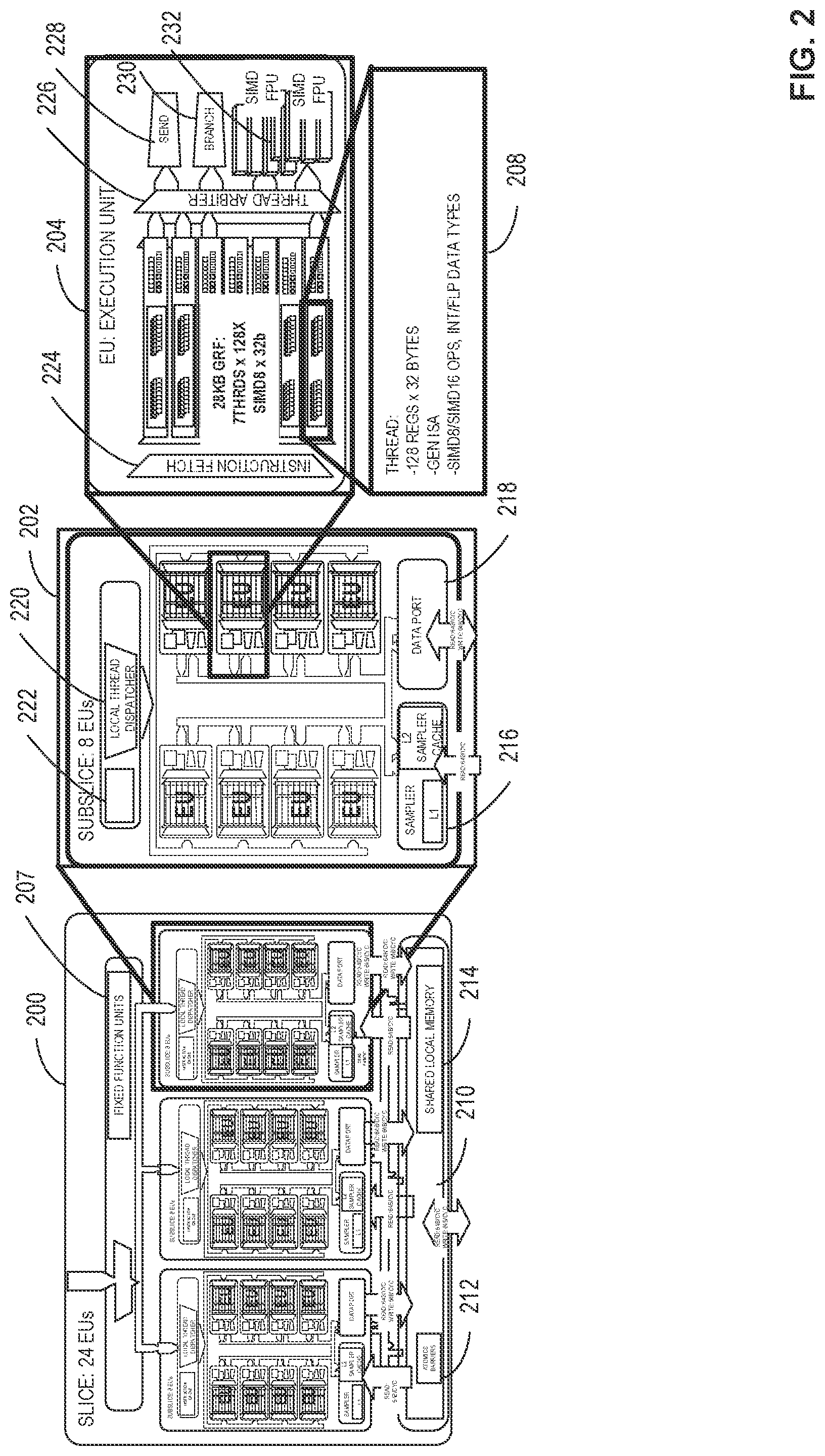 Patent US12106112 Figure 2 – Methods and apparatus to generate graphics processing unit long instruction traces