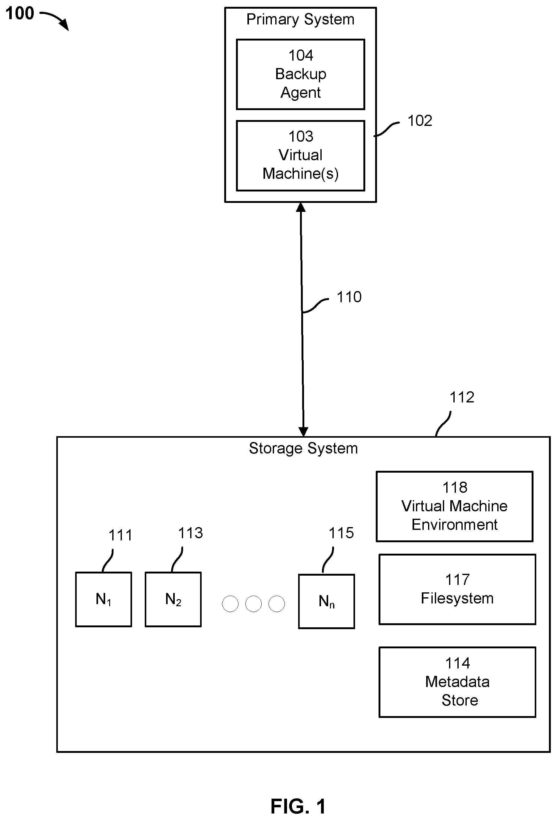 Patent US12106116 Figure 1 – Virtual machine boot data prediction