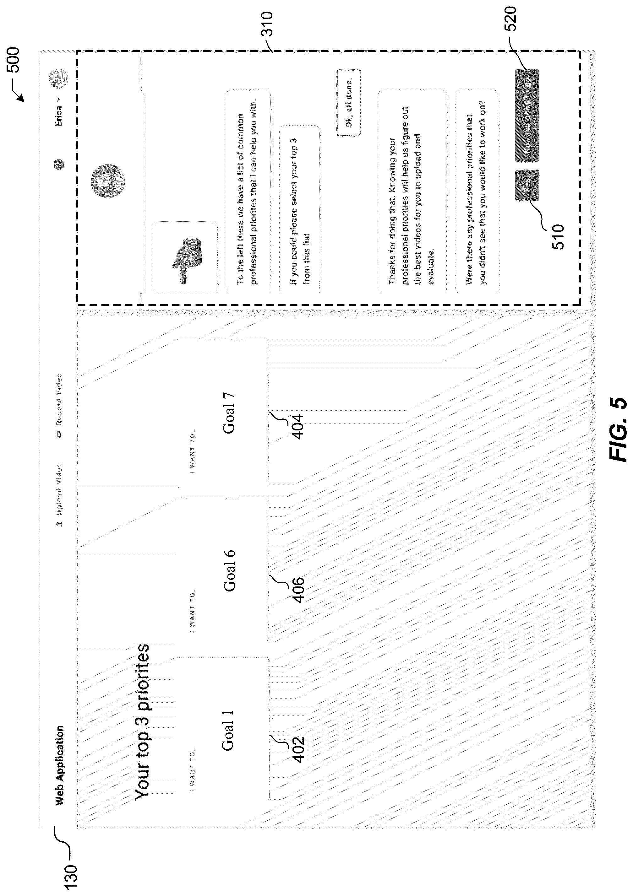 Patent US12106126 Figure 5 – Conversational assistant control of a graphical user interface