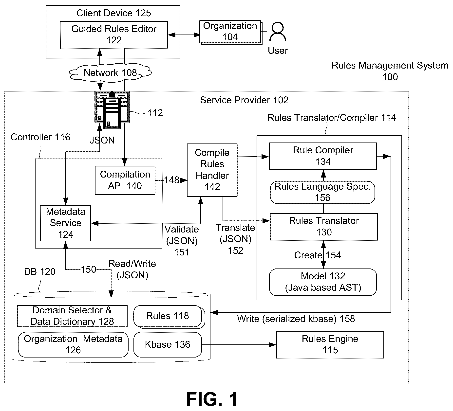 Patent US12106131 — Metadata driven guided rules editor — Figure 1