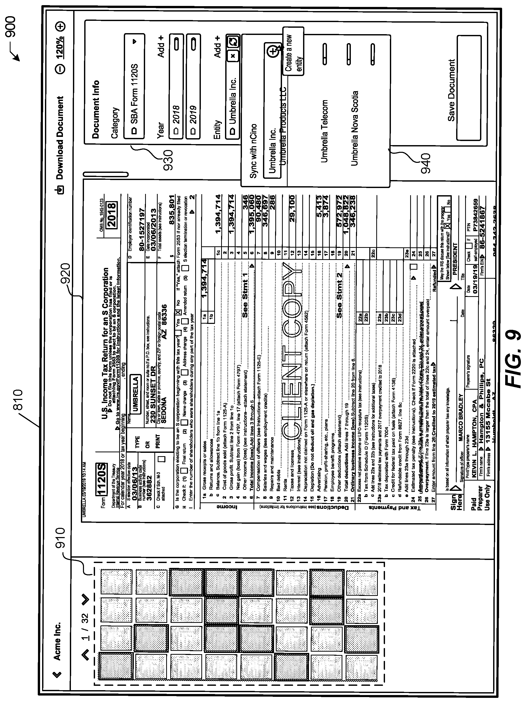 Patent US12106140 Figure 9 – Transaction processing computer system with multi-channel communication control and decision support