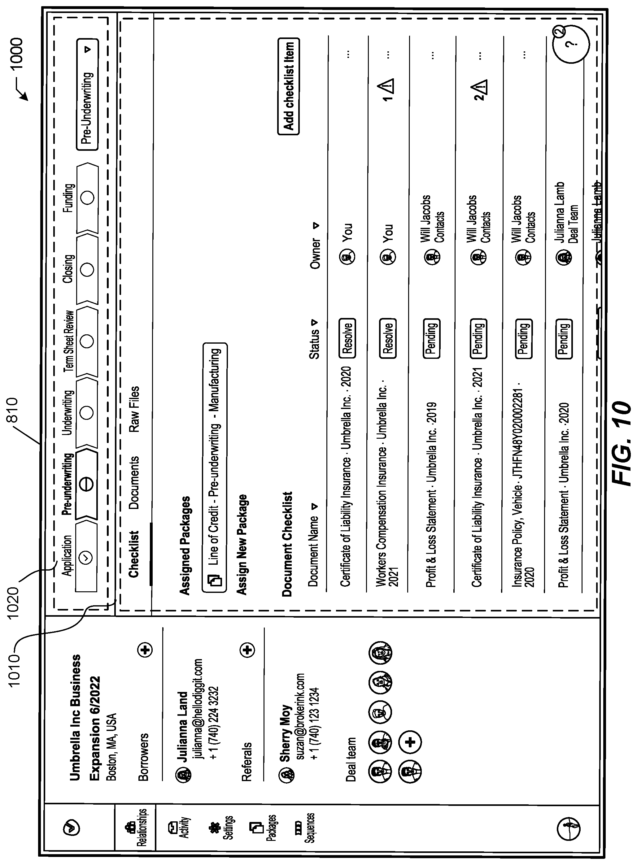 Patent US12106140 Figure 10 – Transaction processing computer system with multi-channel communication control and decision support