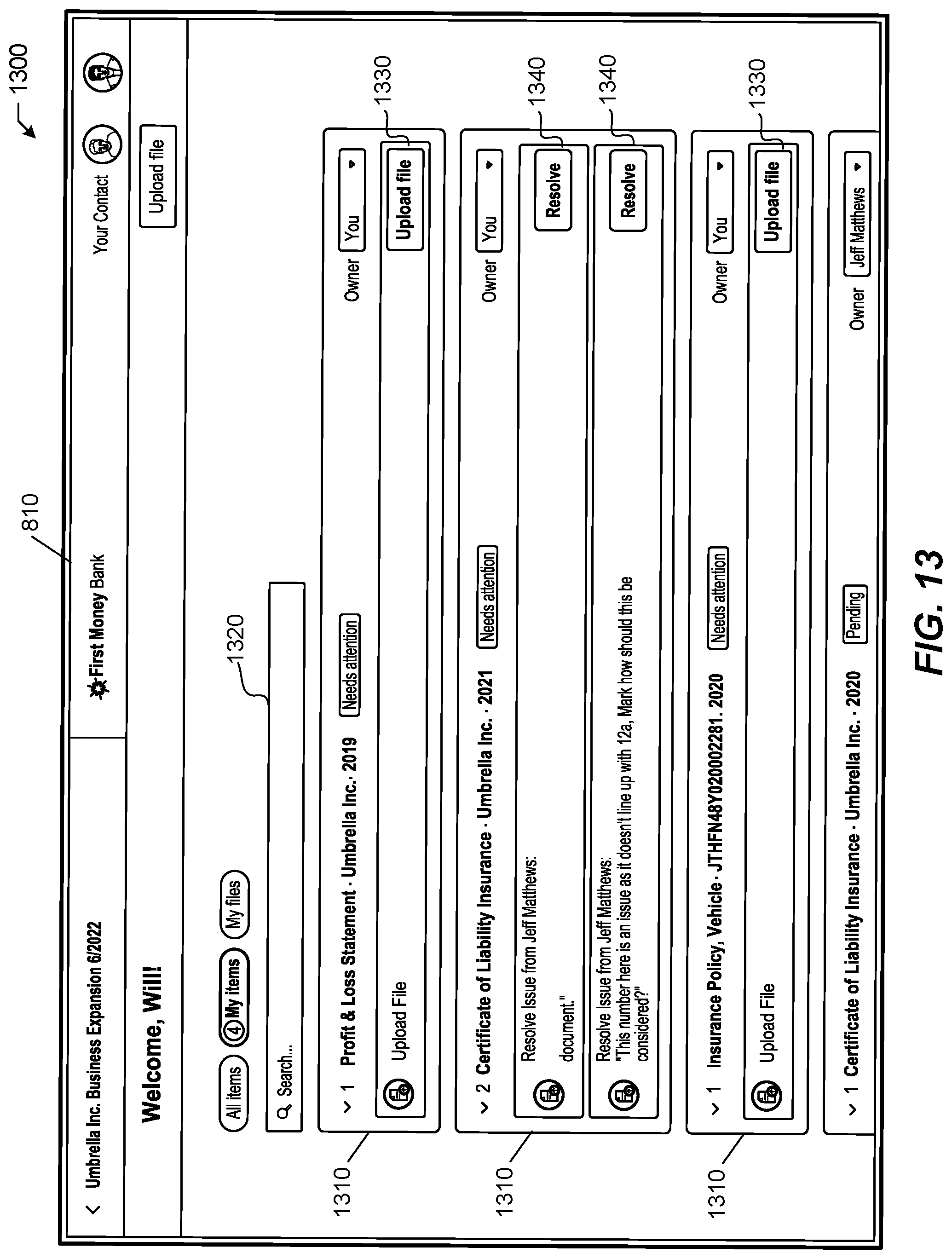 Patent US12106140 Figure 13 – Transaction processing computer system with multi-channel communication control and decision support