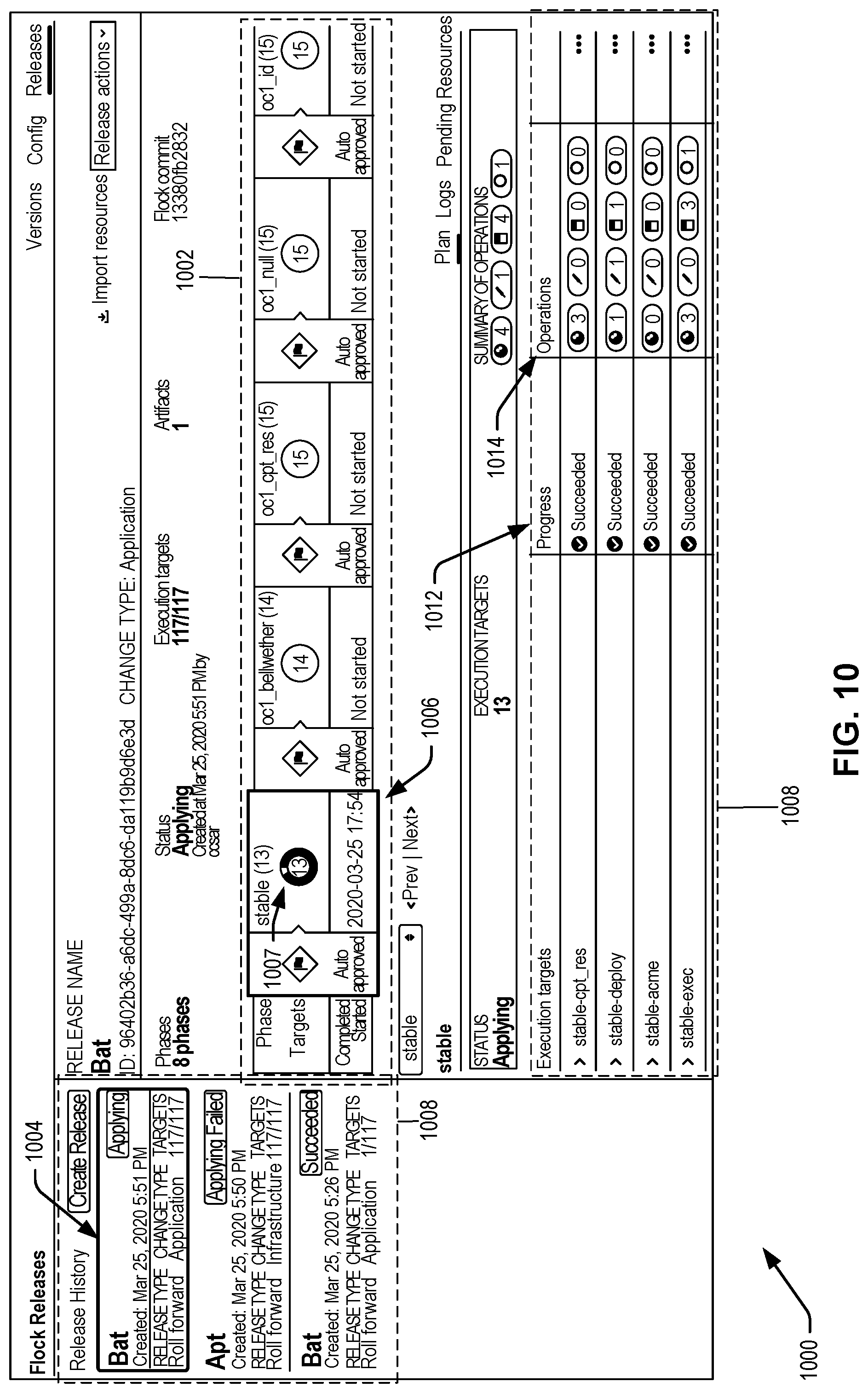 Patent US12106156 Figure 10 – User interface techniques for an infrastructure orchestration service