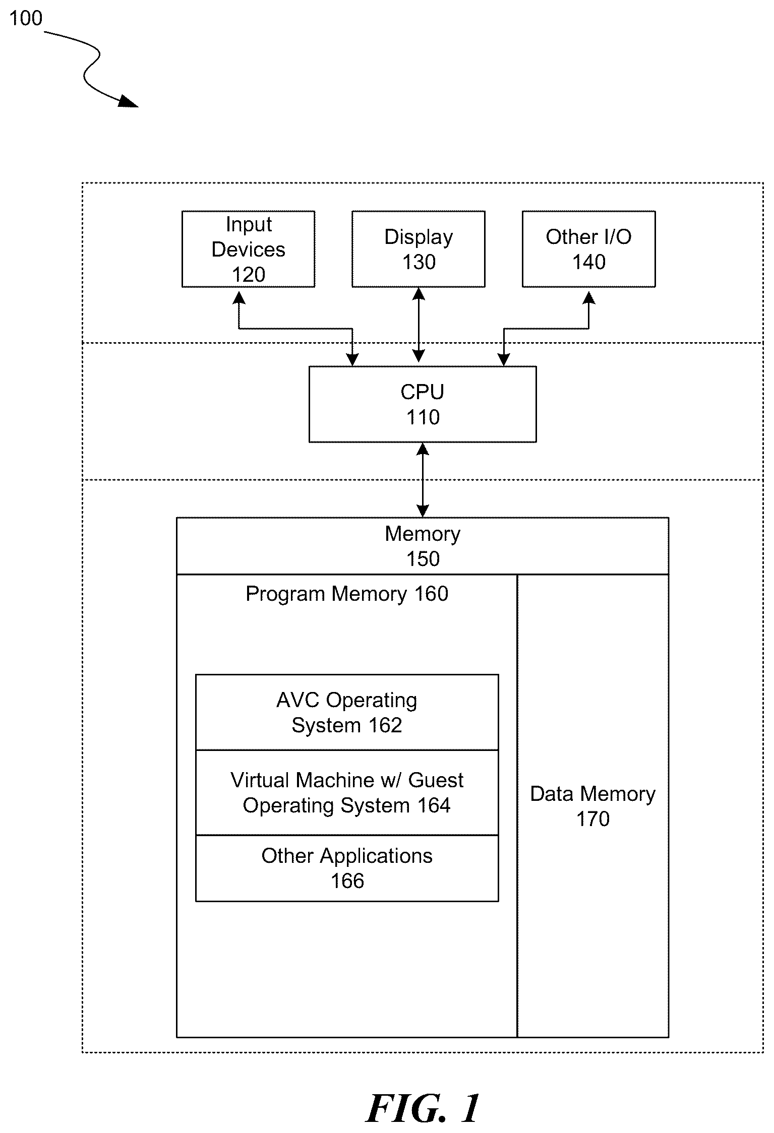 Patent US12106159 — Audio, video and control system implementing virtual machines — Figure 1
