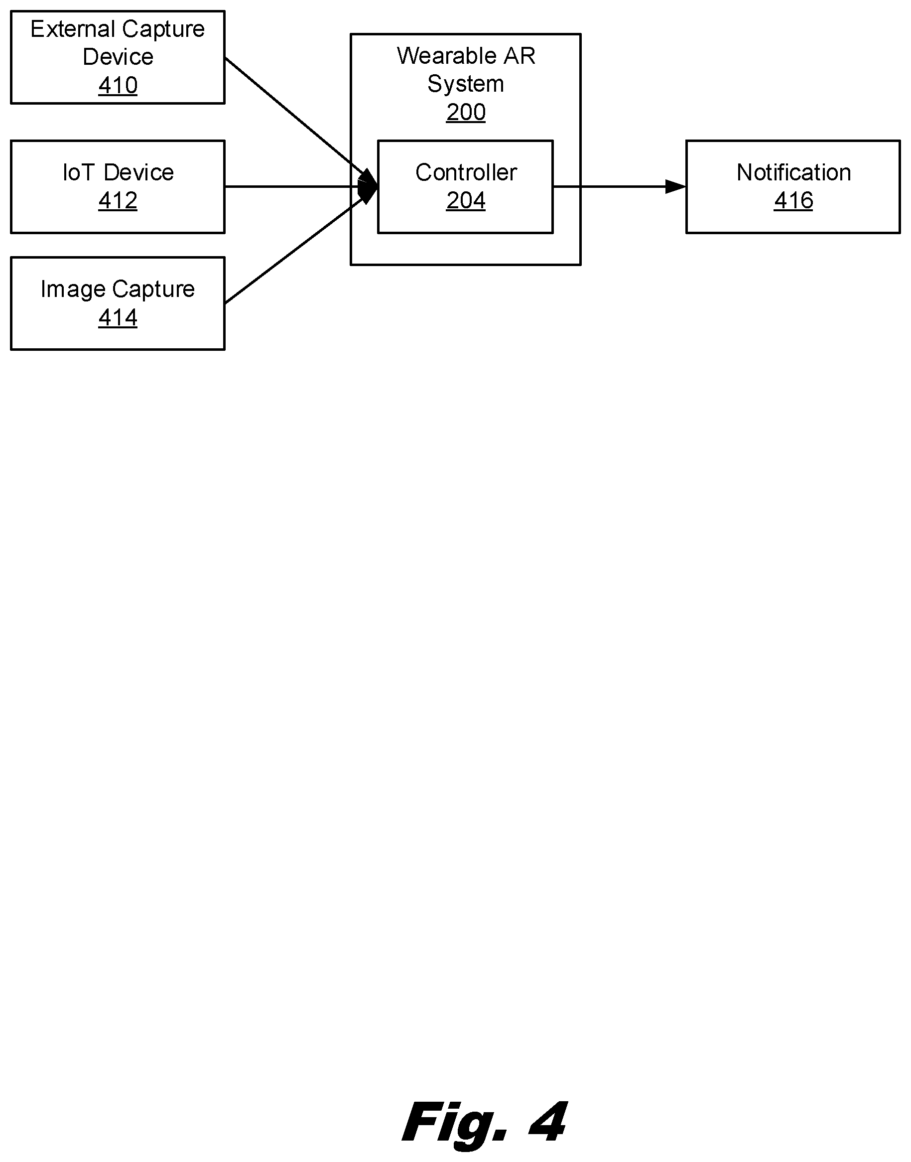 Patent US12106161 Figure 4 – Augmented reality object interaction and notification