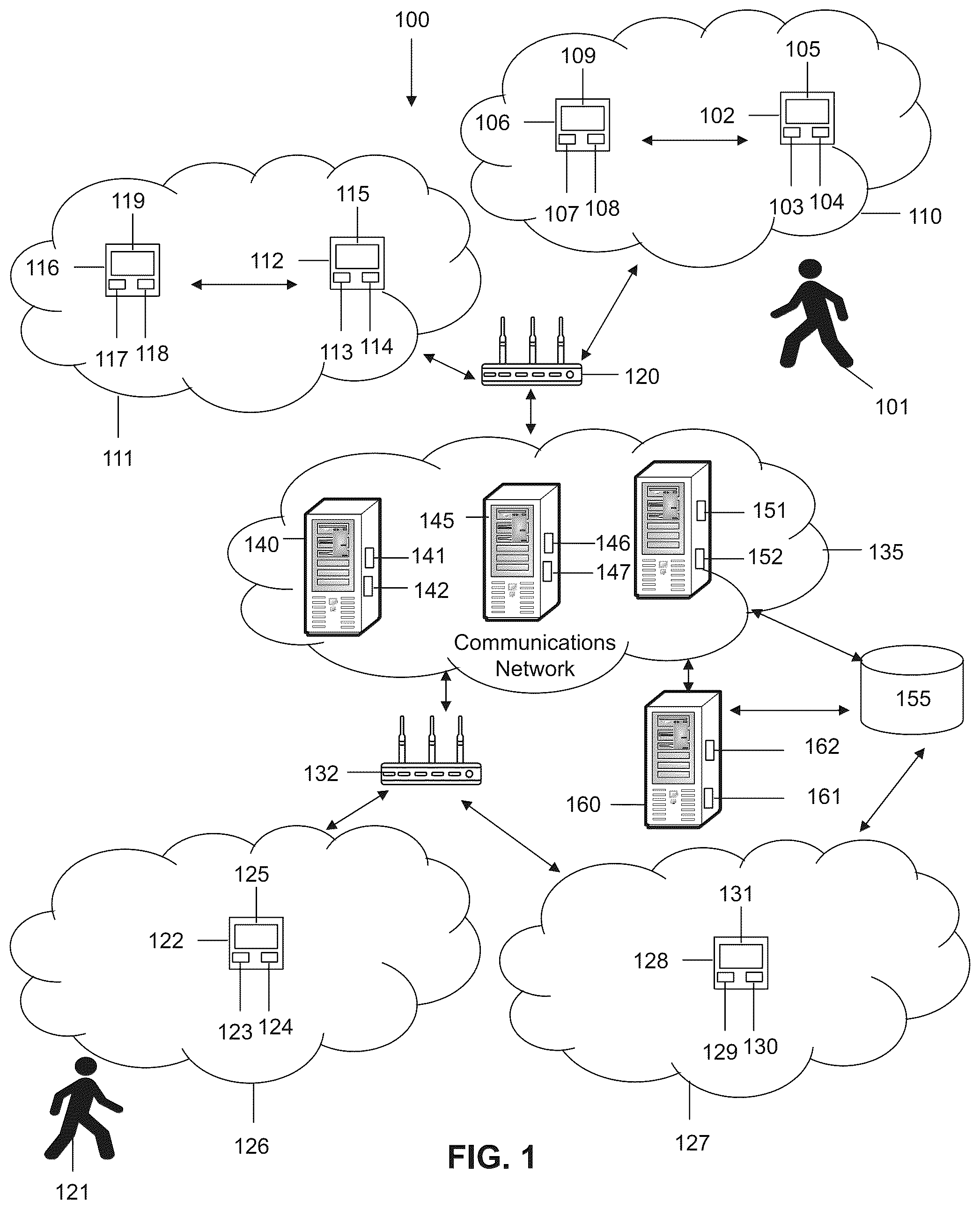 Patent US12106162 Figure 1 – Cryptographically-secured systems configured to execute events-based communication protocols and architectures, and methods of use thereof
