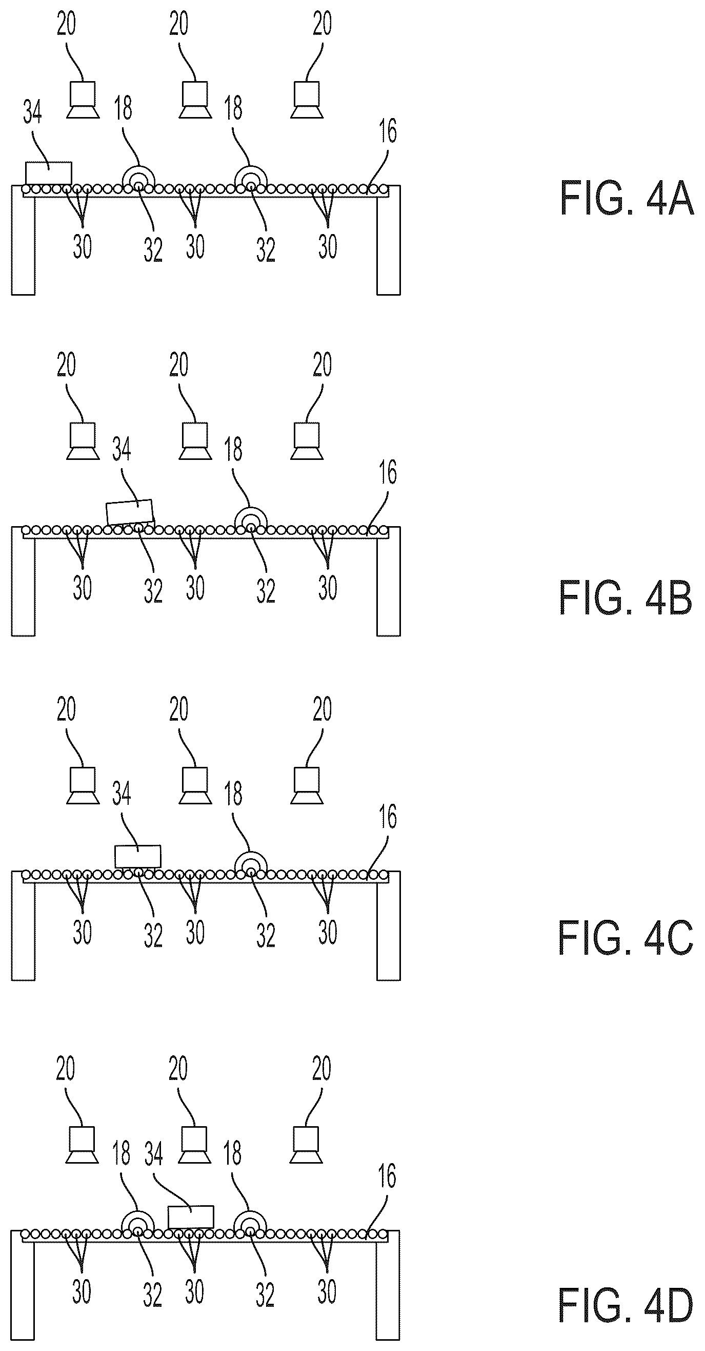 Patent US12106175 Figure 4 – Systems and methods for separating objects using conveyor transfer with one or more object processing systems