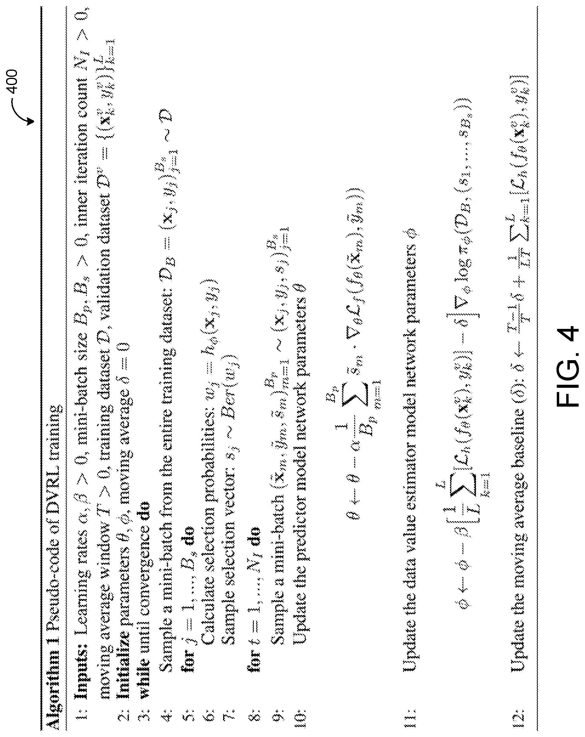 Patent US12106223 Figure 4 – Data valuation using reinforcement learning