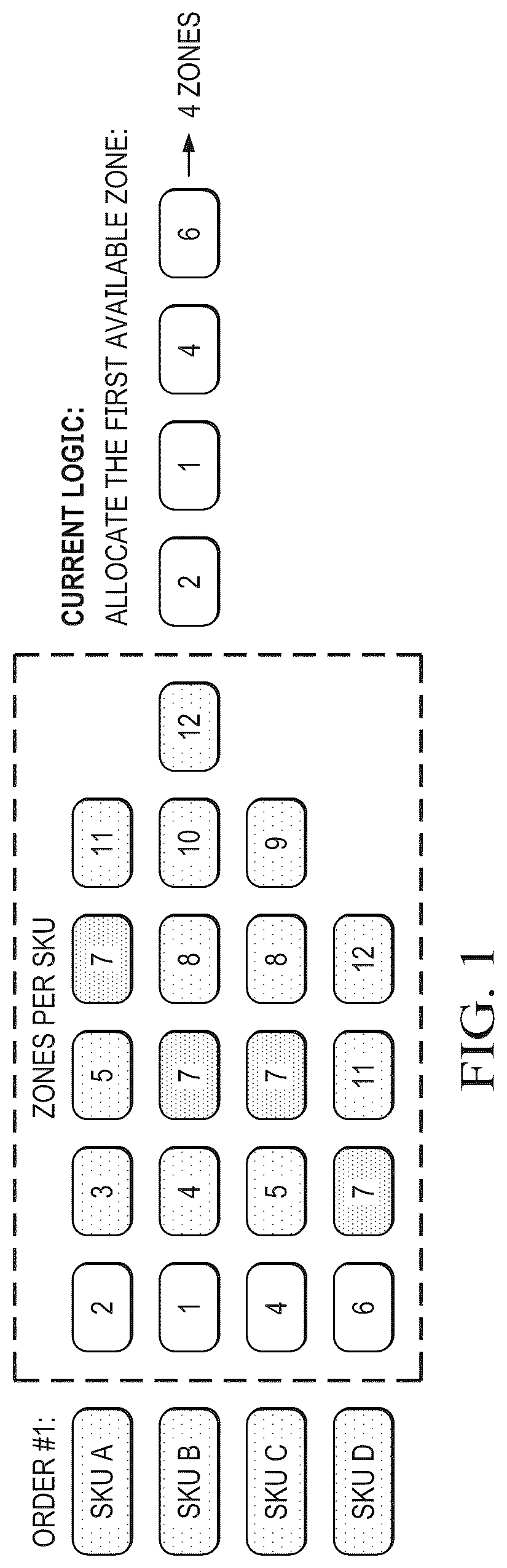 Patent US12106236 Figure 1 – Warehouse order picking optimization system and method