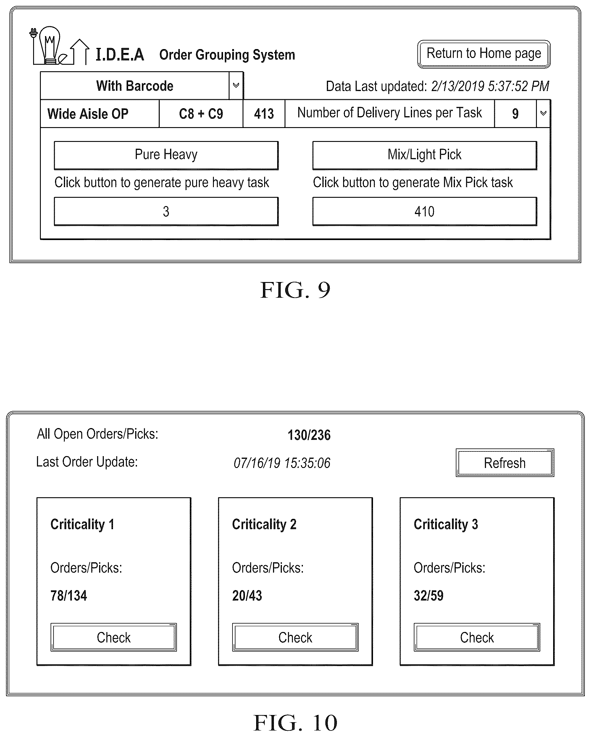 Patent US12106236 Figure 9 – Warehouse order picking optimization system and method