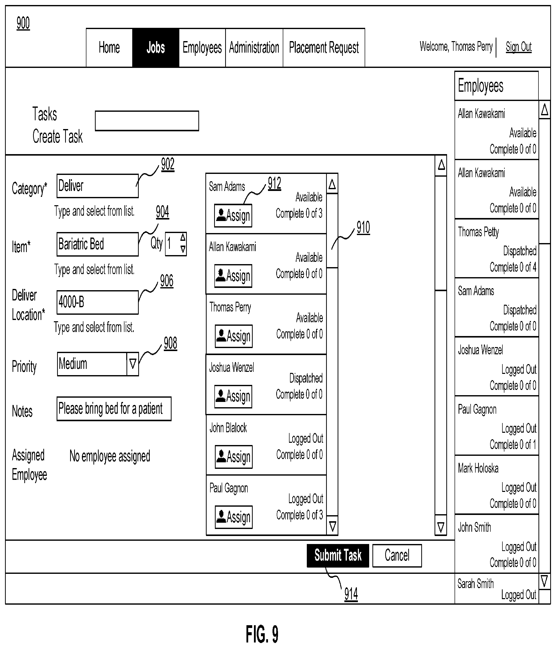 Patent US12106239 Figure 10 – Systems and methods for automated and centralized event detection and facility communication