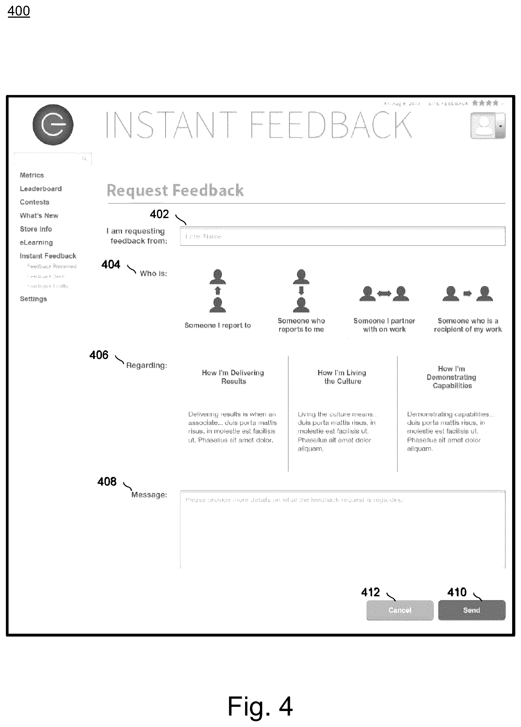 Patent US12106246 Figure 6 – System and method supporting ongoing worker feedback