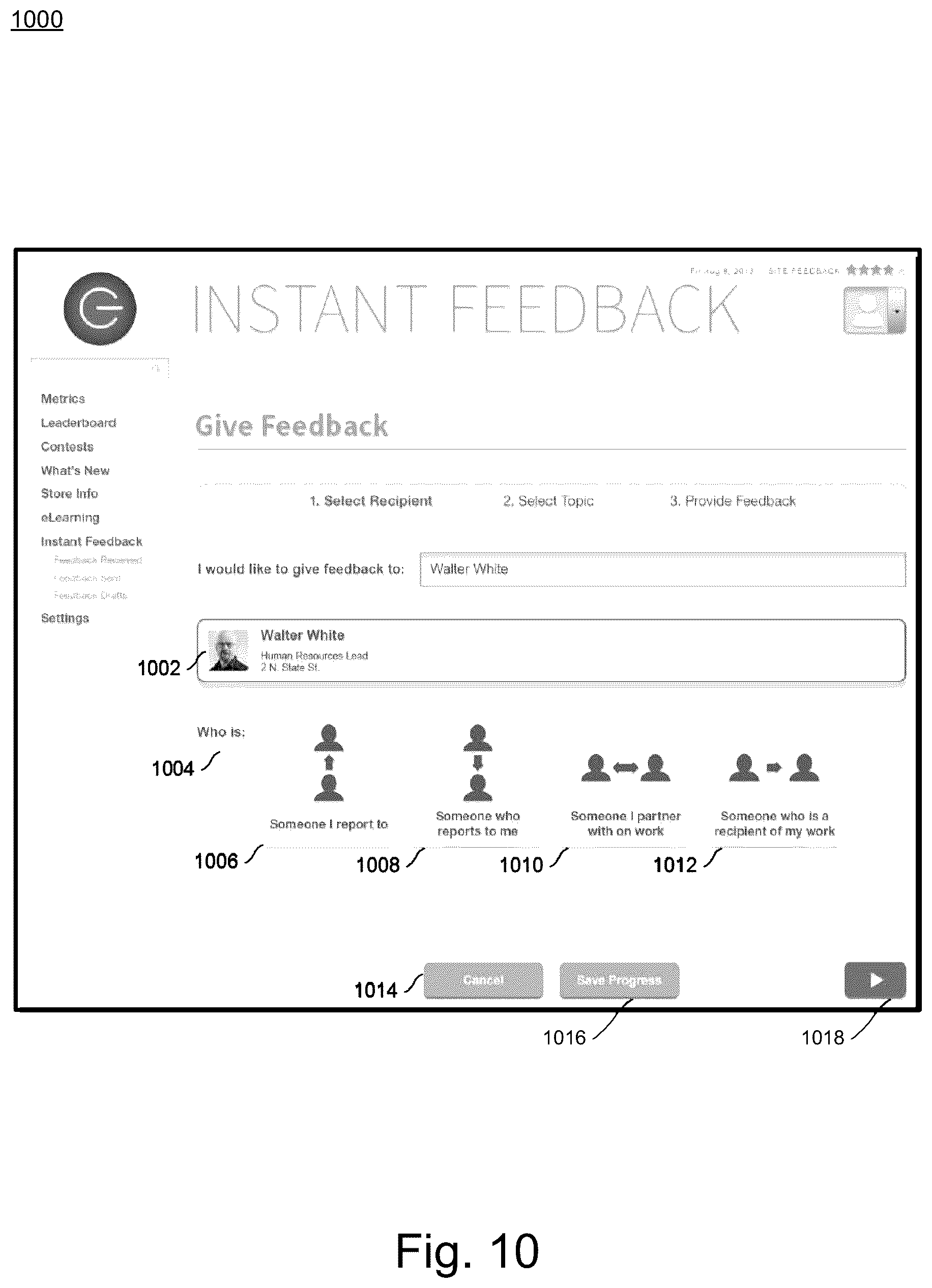 Patent US12106246 Figure 12 – System and method supporting ongoing worker feedback