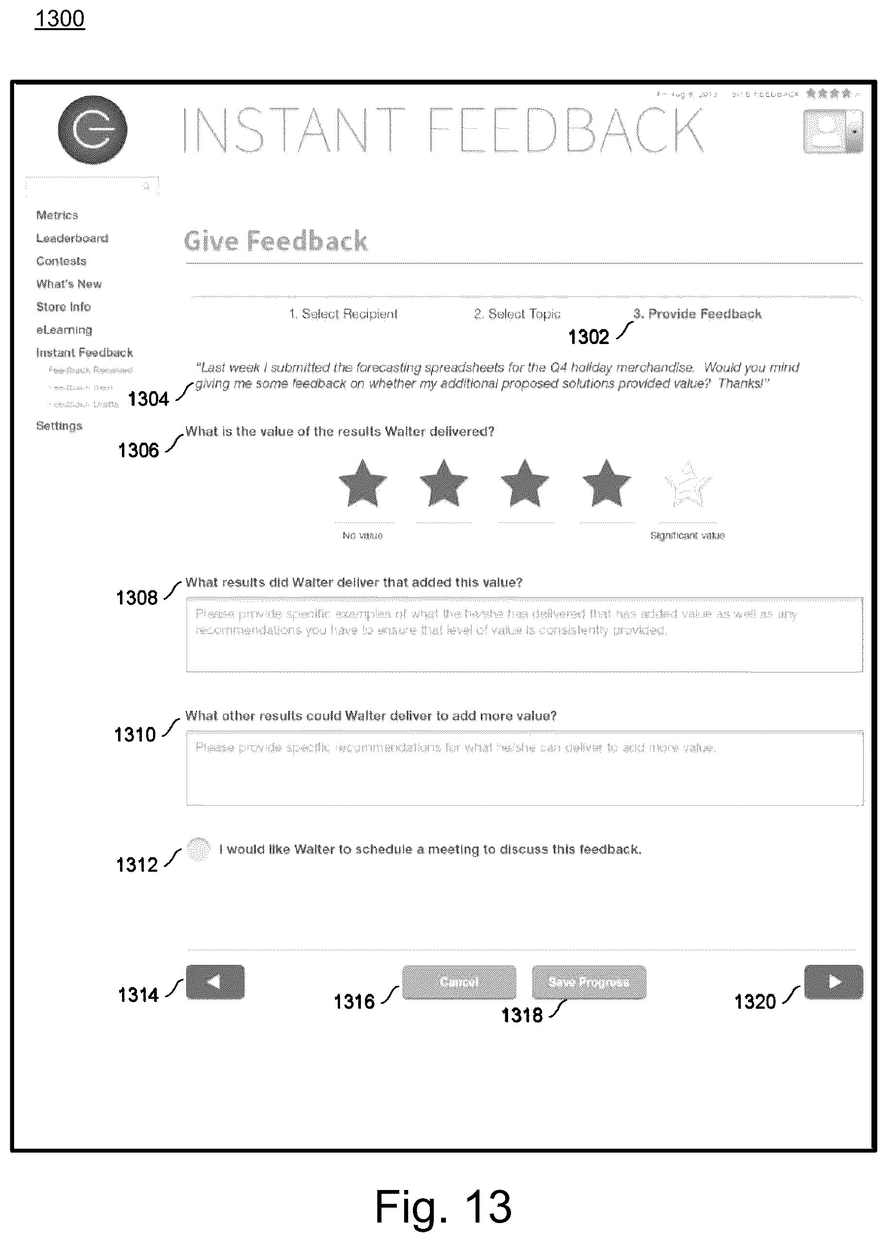 Patent US12106246 Figure 15 – System and method supporting ongoing worker feedback