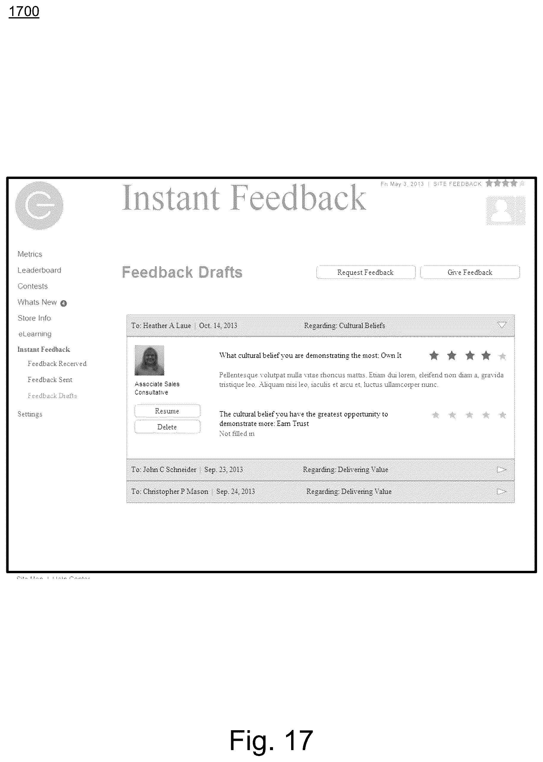 Patent US12106246 Figure 19 – System and method supporting ongoing worker feedback