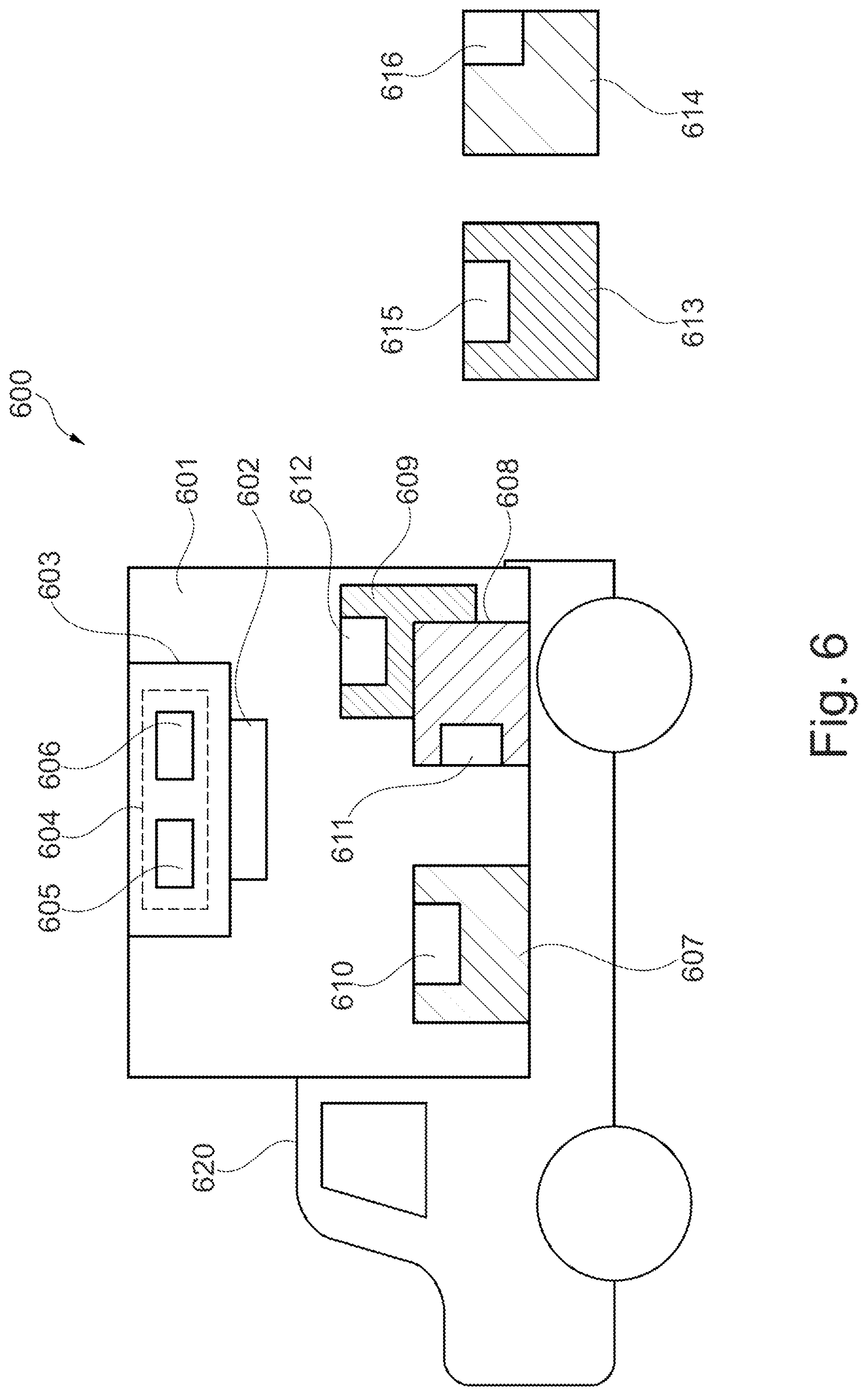 Patent US12106260 Figure 6 – Monitoring a vehicle cargo space for objects connected to beacon-transmitting devices