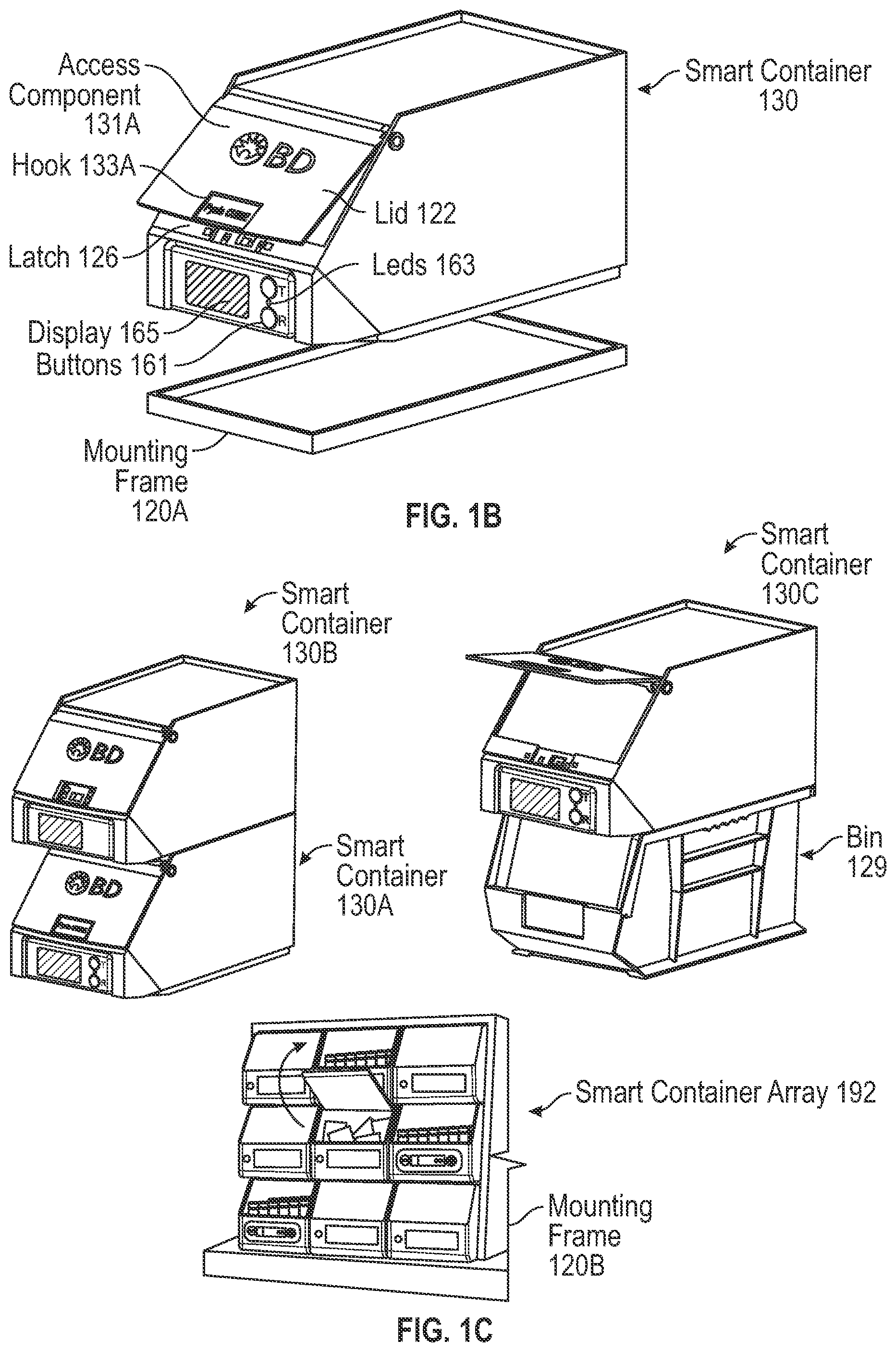 Patent US12106267 Figure 2 – Secure smart container assembly, systems, and methods