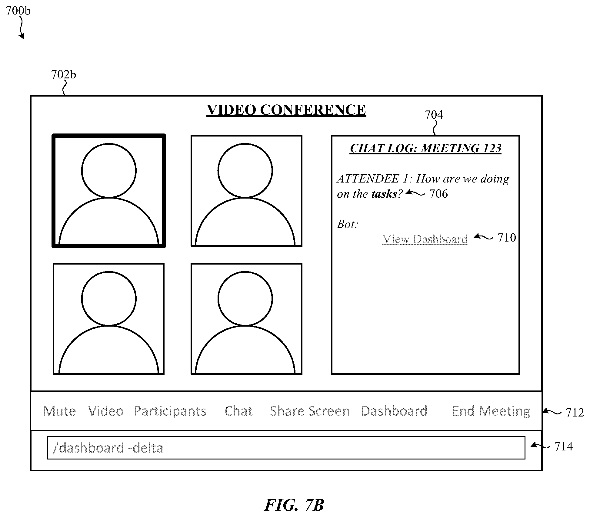 Patent US12106269 Figure 9 – Video conferencing interface for analyzing and visualizing issue and task progress managed by an issue tracking system