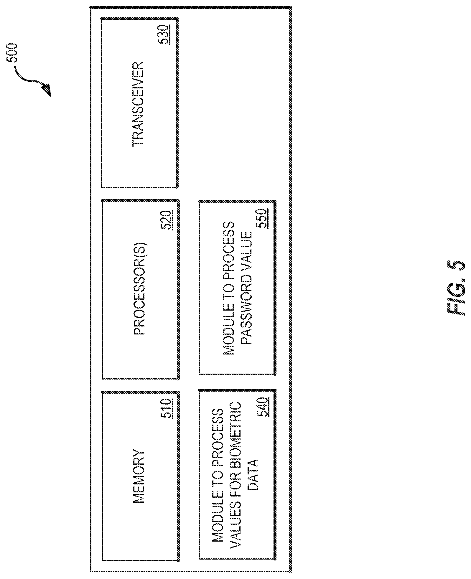 Patent US12106279 Figure 5 – Biometric authentication system