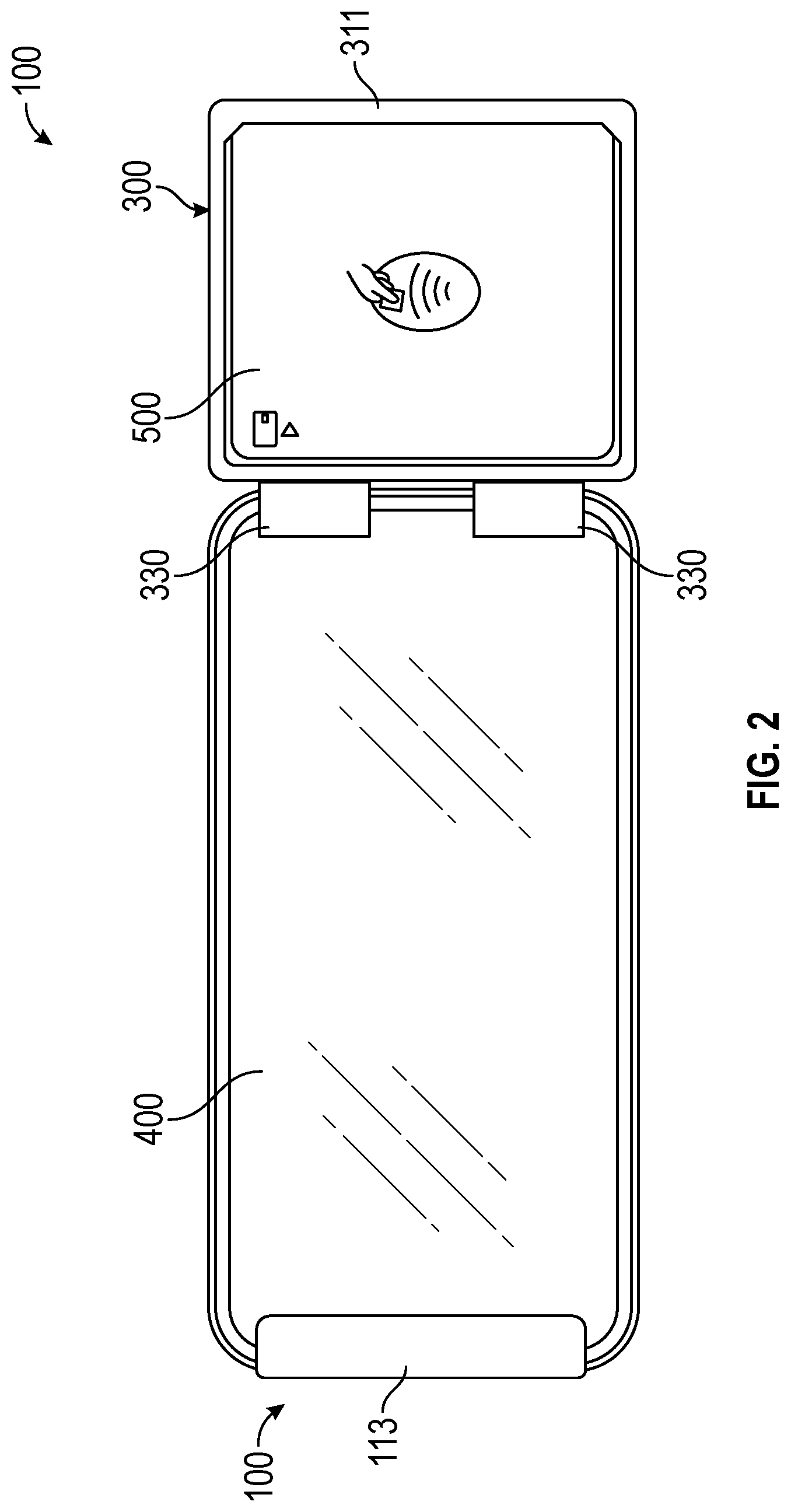 Patent US12106282 Figure 2 – Universal card reader and mobile device holder