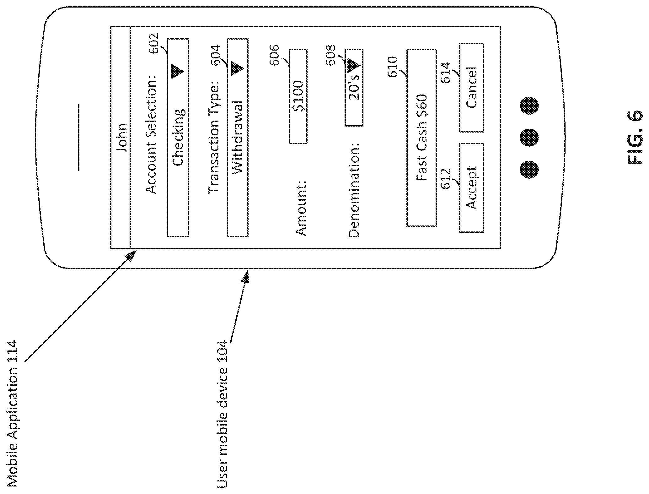 Patent US12106283 Figure 6 – Contactless ATM transactions