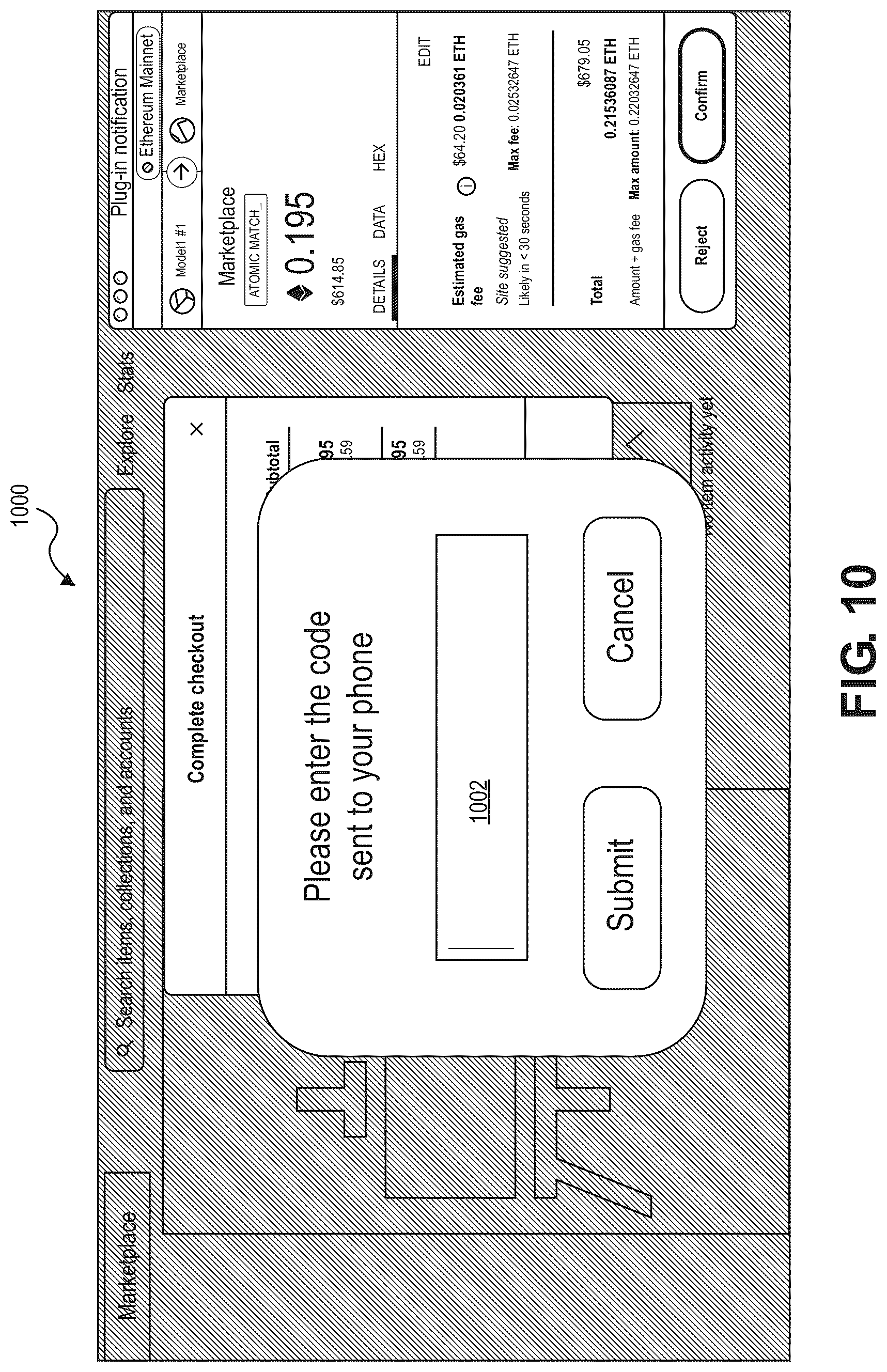 Patent US12106288 Figure 10 – Authentication system and method