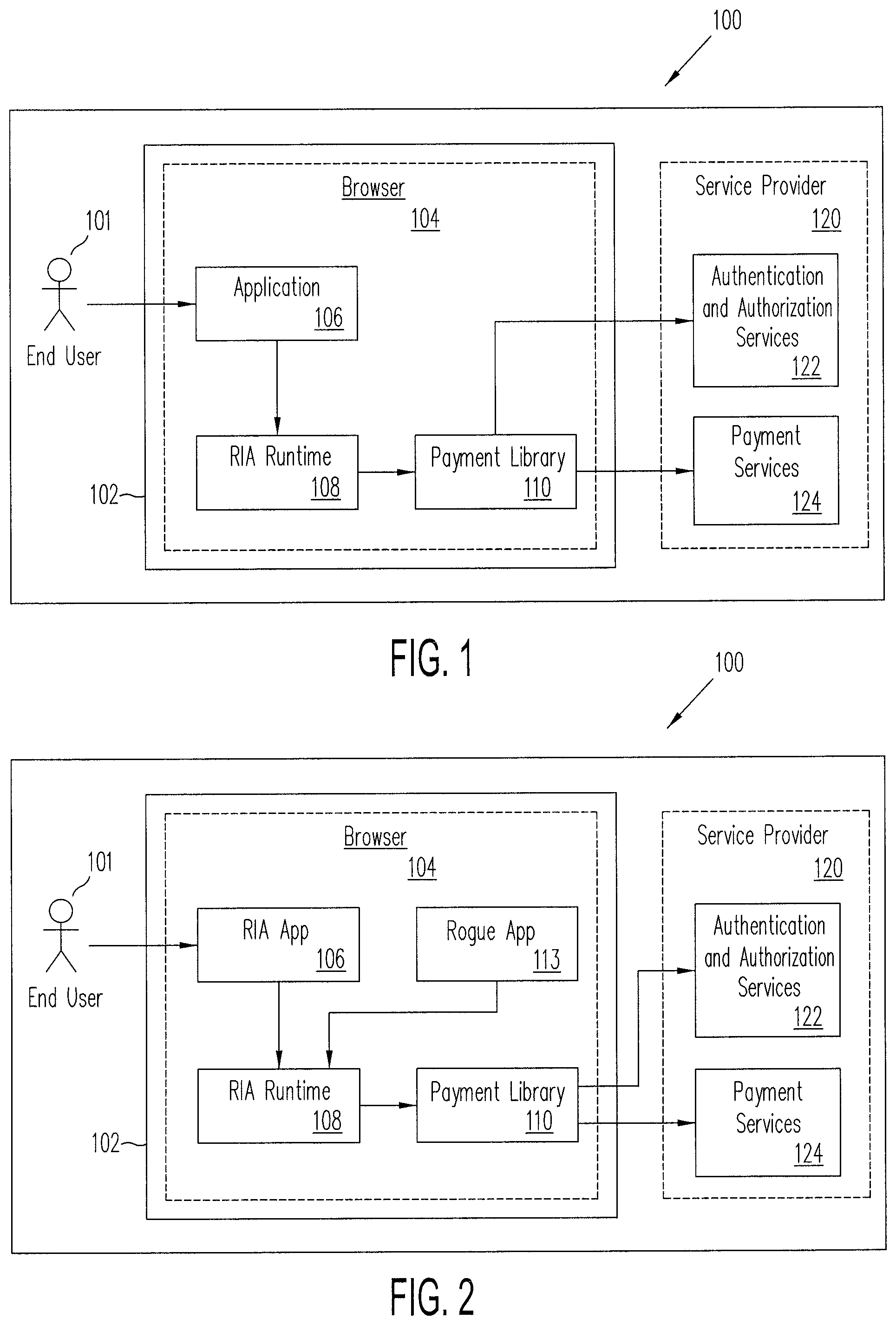Patent US12106300 Figure 1 – Secure in-line payments
