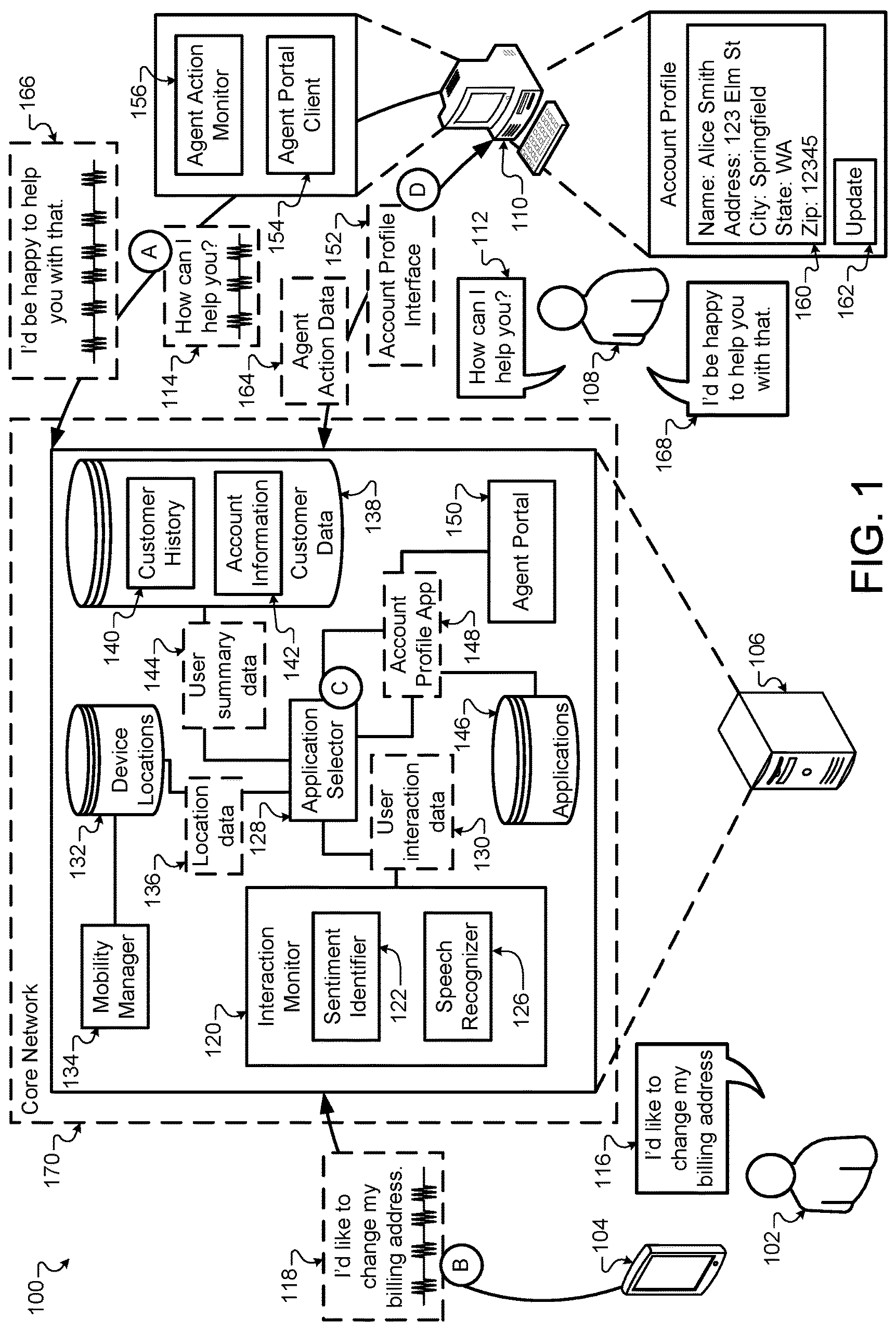 Patent US12106310 Figure 1 – Automated software selection