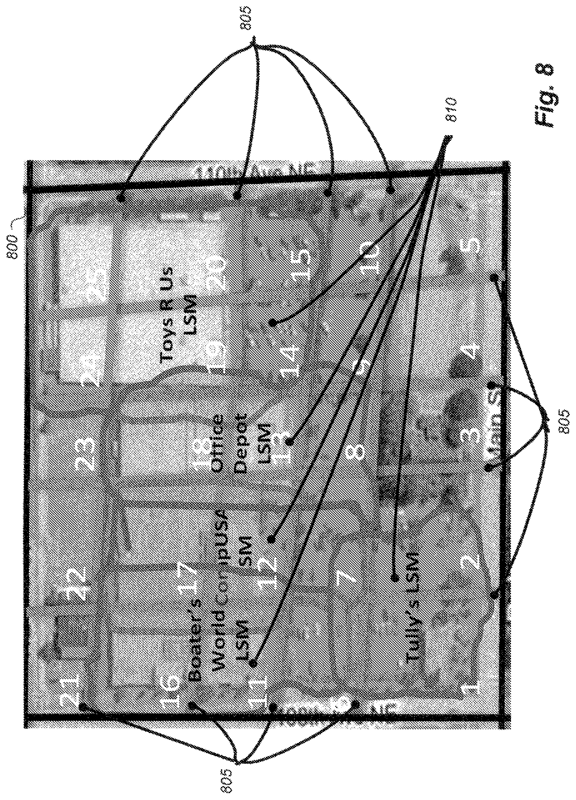 Patent US12106326 Figure 8 – Determining locations of interest based on user visits