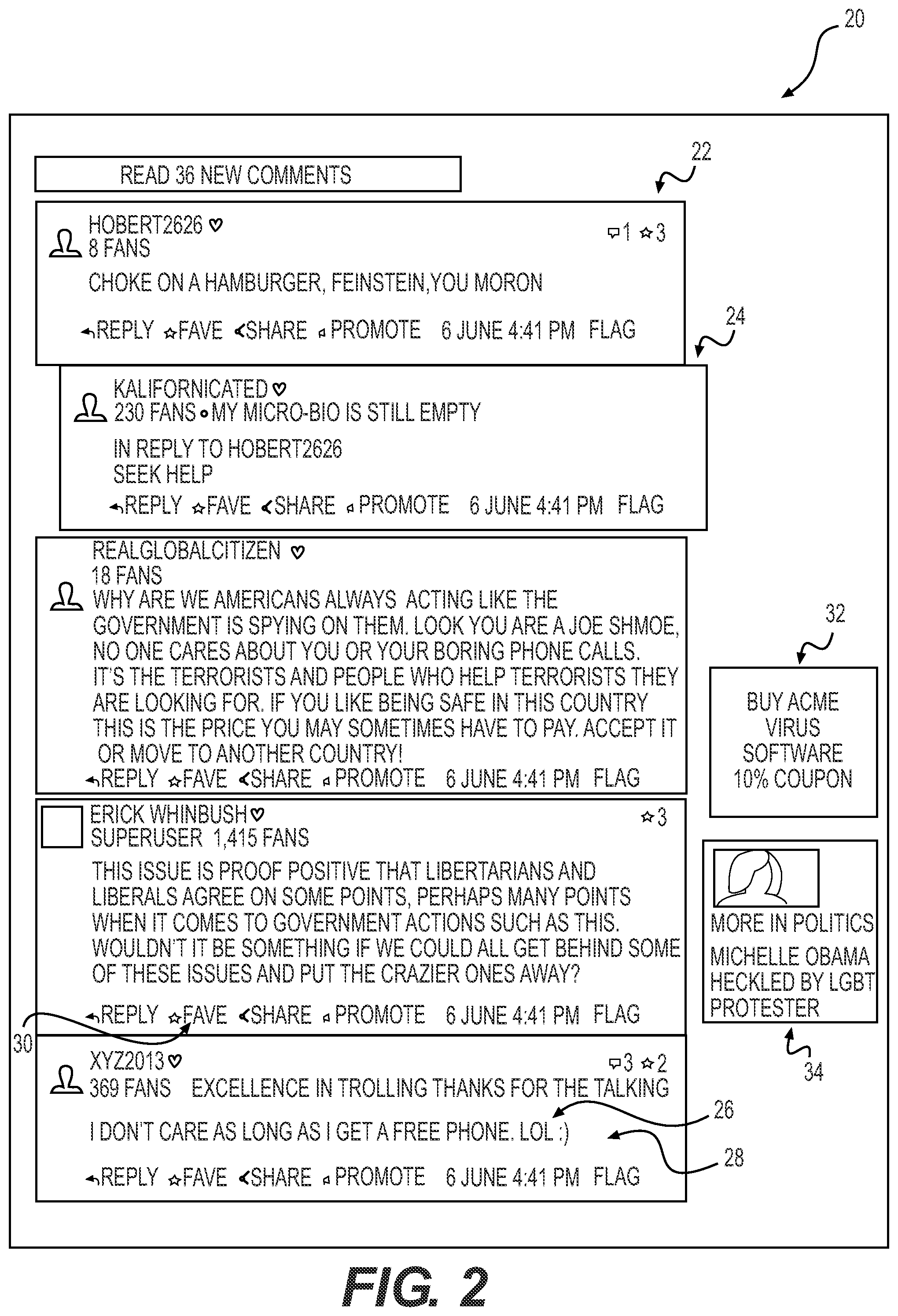 Patent US12106329 Figure 2 – Systems and methods for providing and using an internet sentiment index