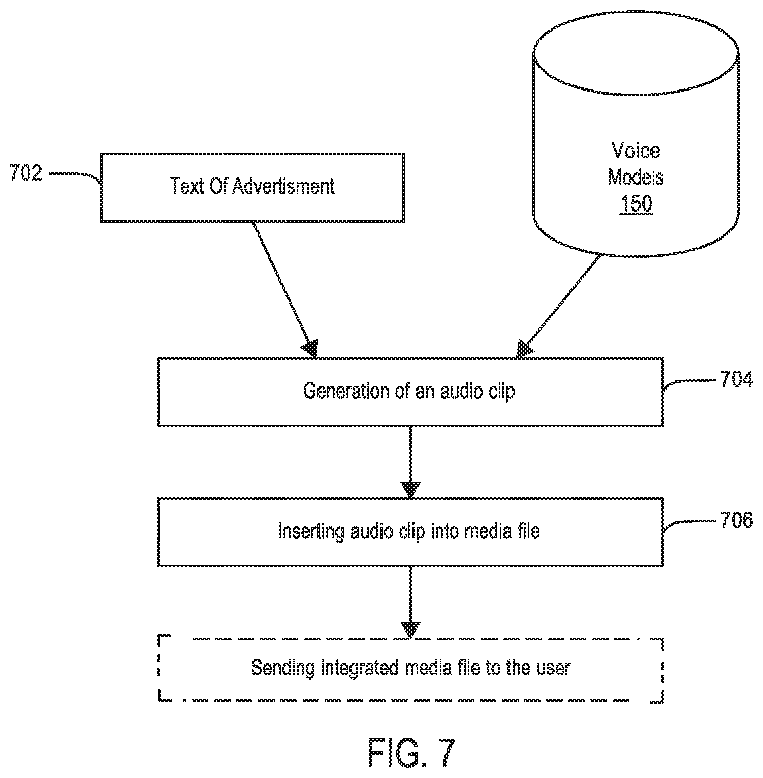 Patent US12106330 Figure 6 – Adaptive text-to-speech synthesis for dynamic advertising insertion in podcasts and broadcasts