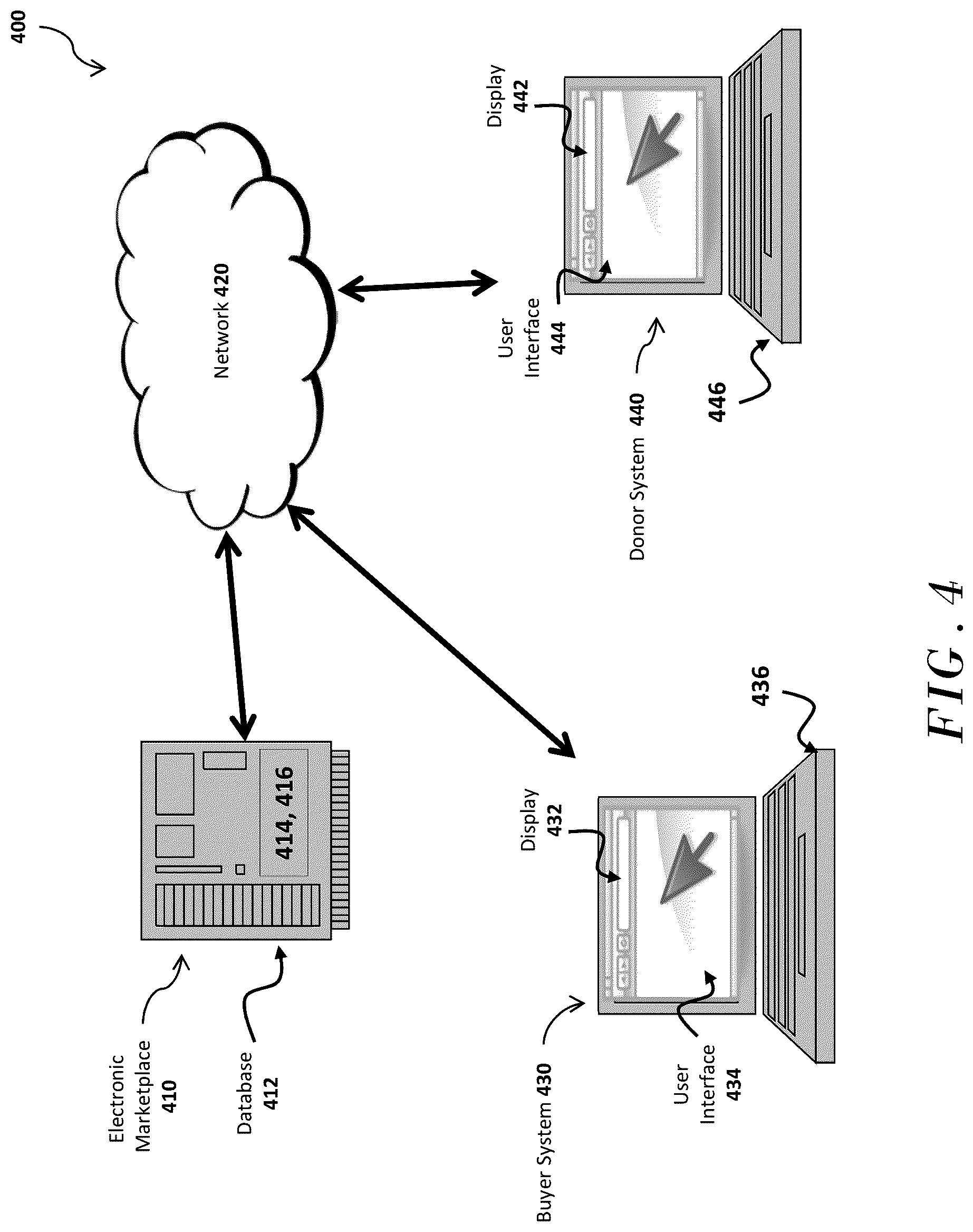 Patent US12106335 Figure 12 – Automatically inserting an identifier into an item record using a web interface in embedded code on a website associated with a nonprofit entity, and generating, using the identifier, an impact statement communicating a value in charitable goods and/or charitable services