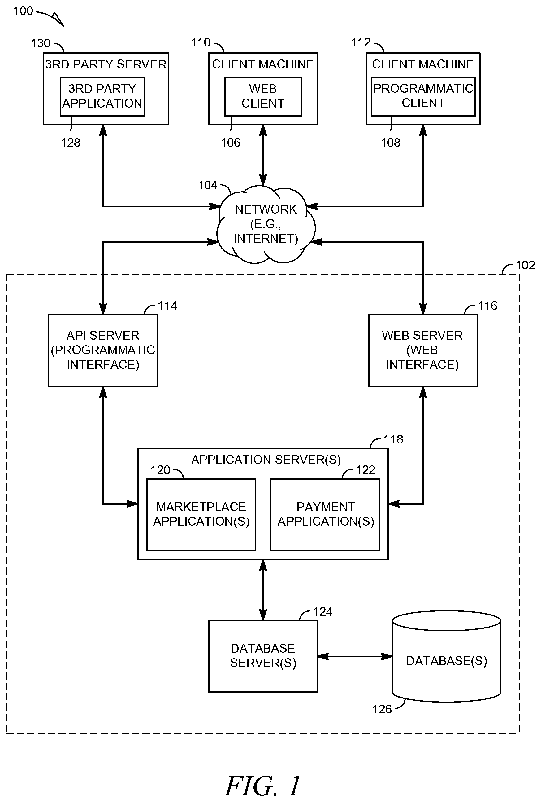 Patent US12106343 — Shopping assistant with account balance limit display — Figure 1